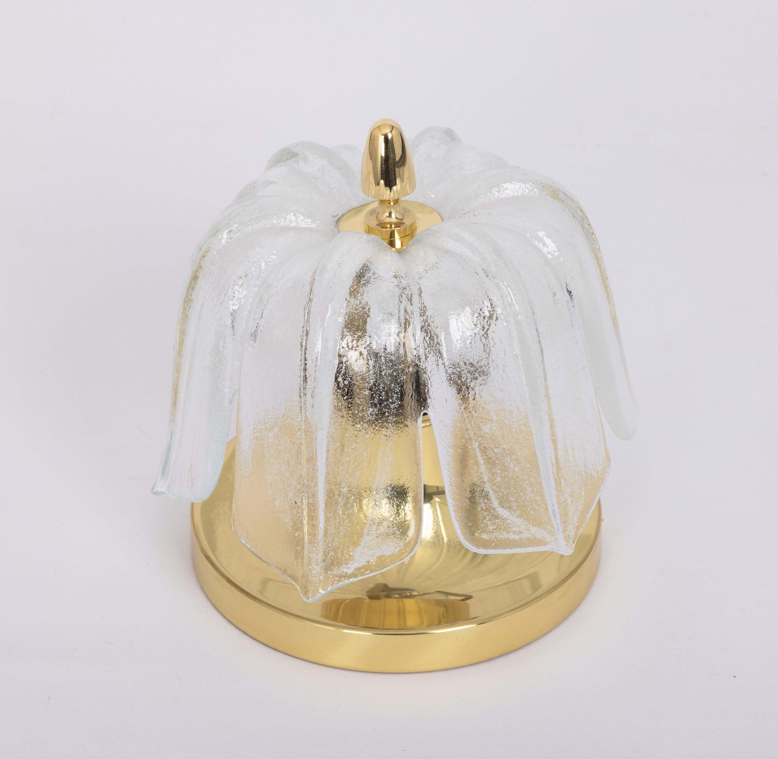 1 Of 6 Petite Round Murano Glass Flush Mount By Limburg, Germany, 1970s photo for sale