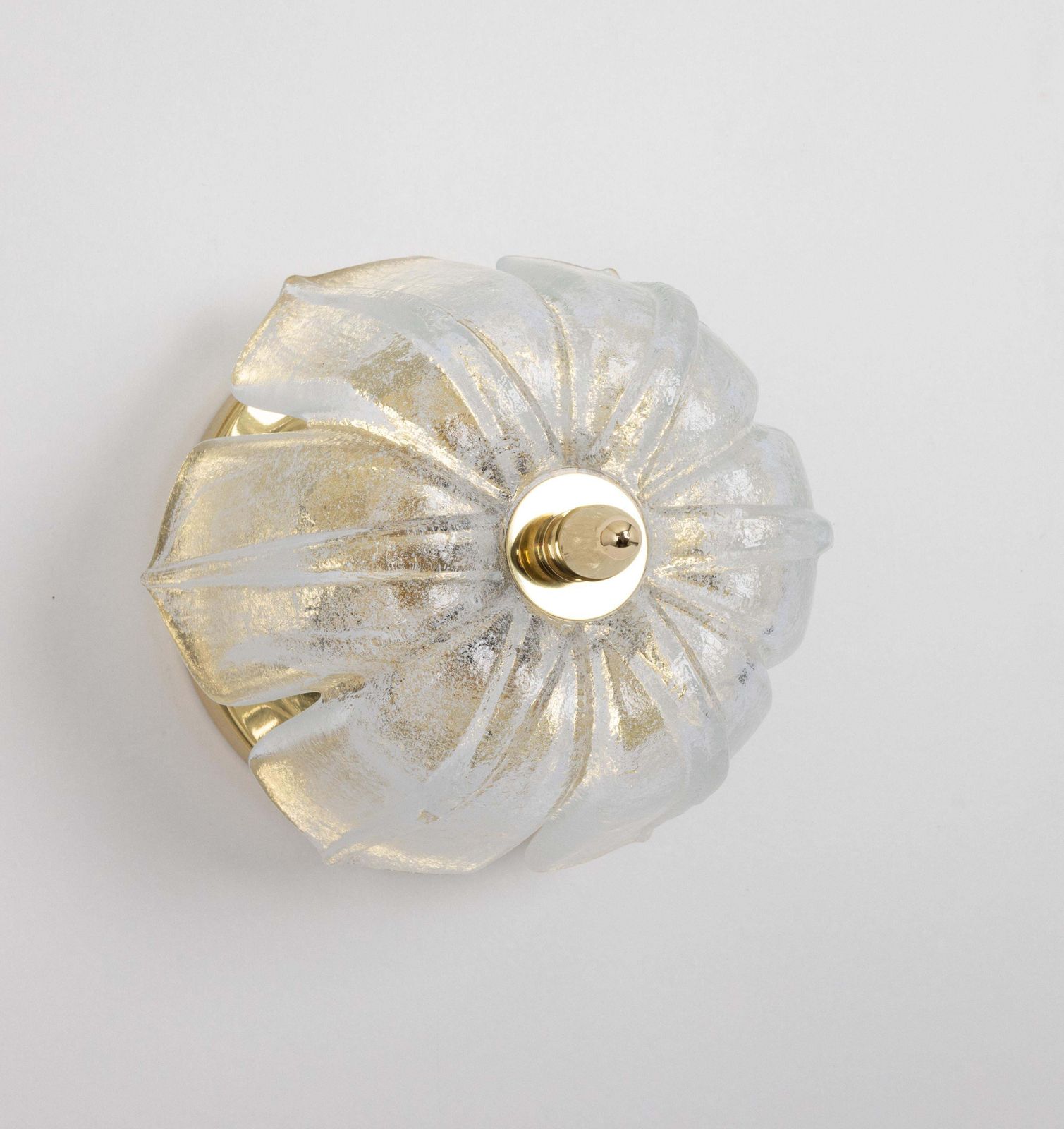 Lighting 1 Of 6 Petite Round Murano Glass Flush Mount By Limburg, Germany, 1970s photo