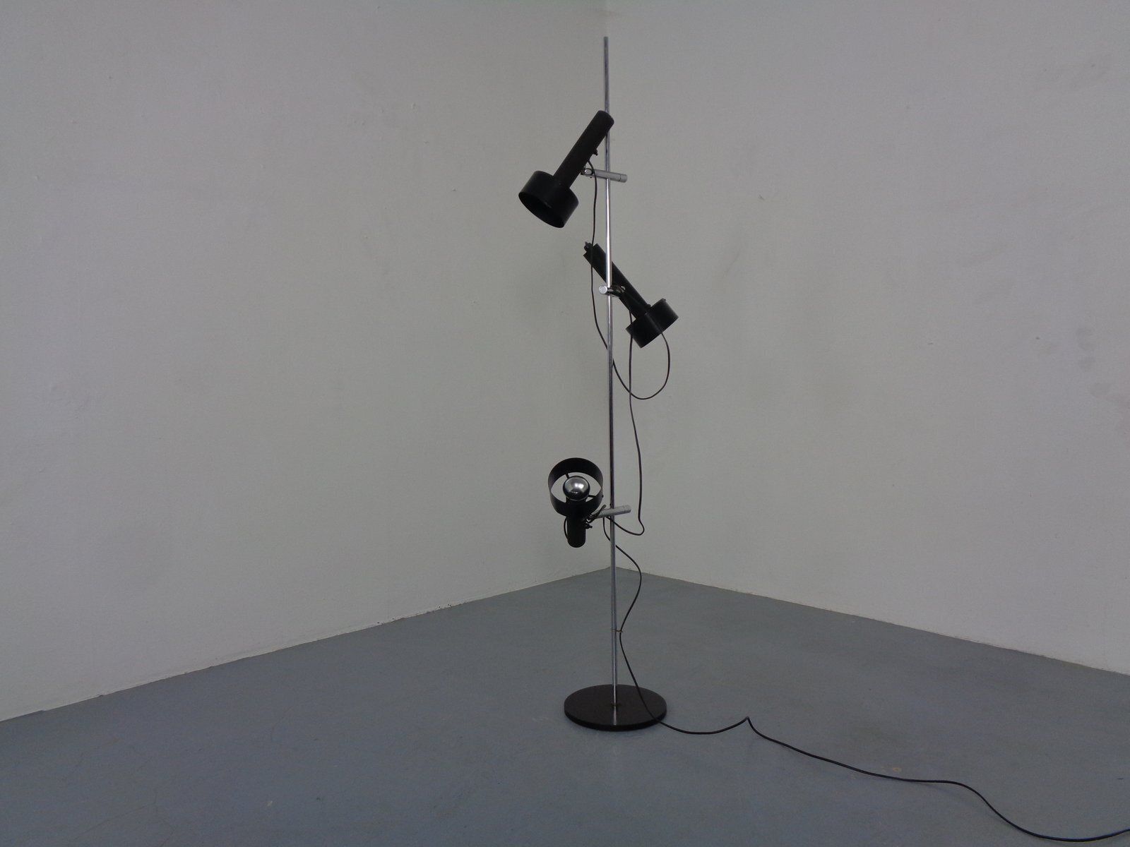 Adjustable 3 Spot Floor Lamp By Edi Franz For Swiss Lamps, Switzerland, 1960s