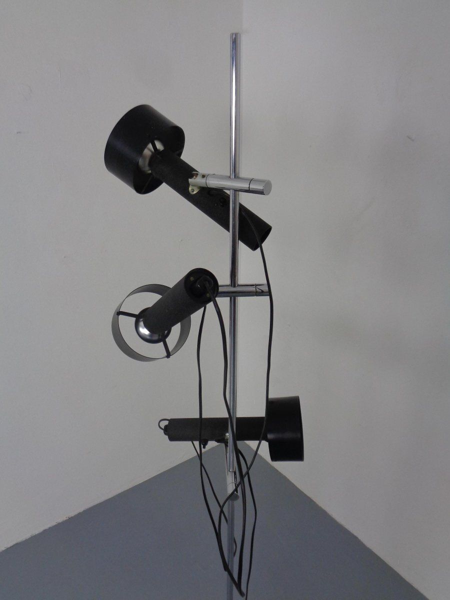 photo furniture Adjustable 3 Spot Floor Lamp By Edi Franz For Swiss Lamps, Switzerland, 1960s
