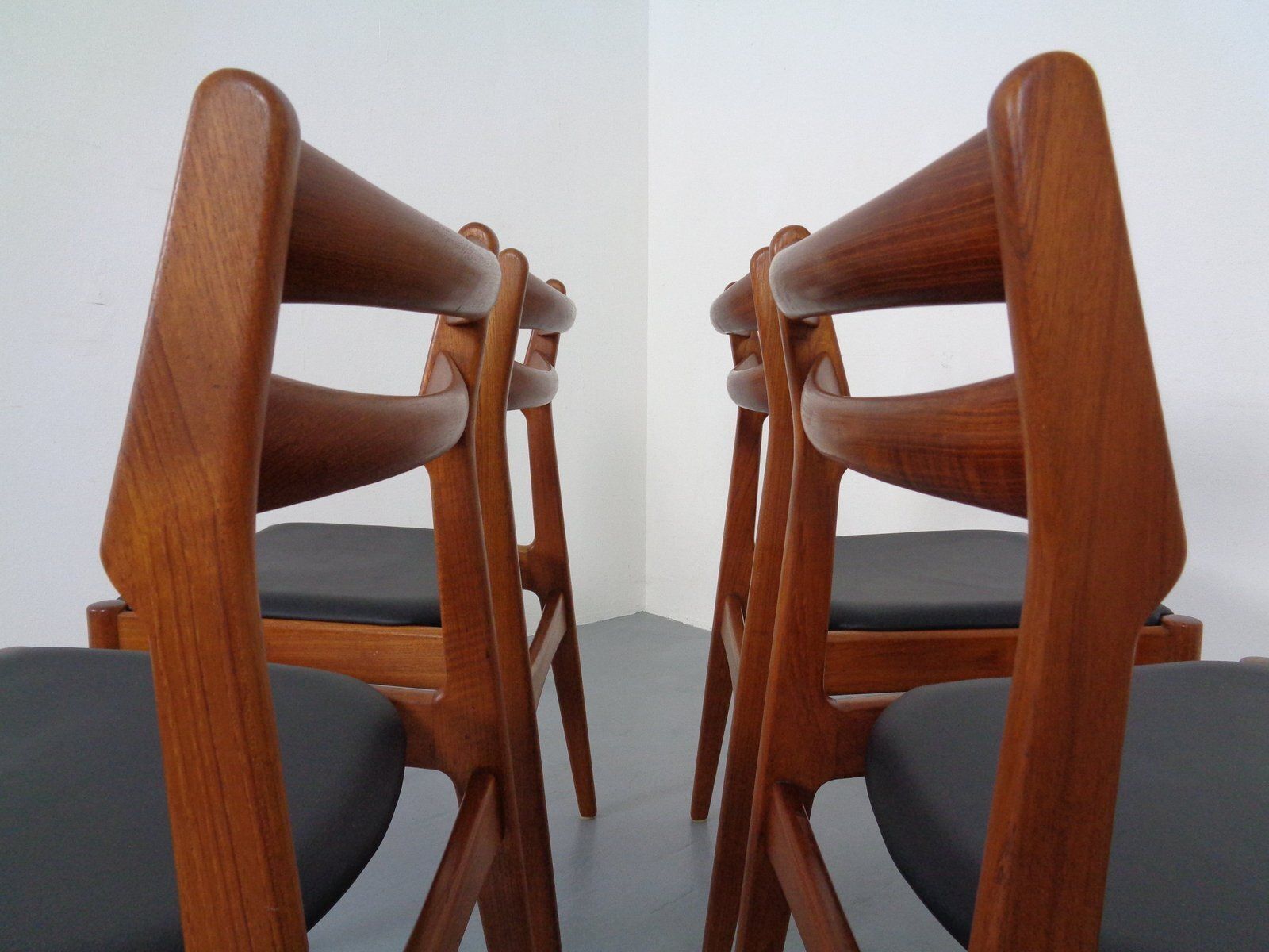 photo vintage Teak Dining Chairs From Vamo Sønderborg, Denmark, 1960s, Set Of 4