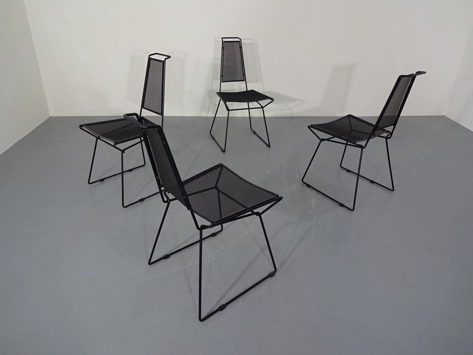 Metal Chairs From Rolf Rahmlow, Germany, 1980s, Set Of 4 photo for sale