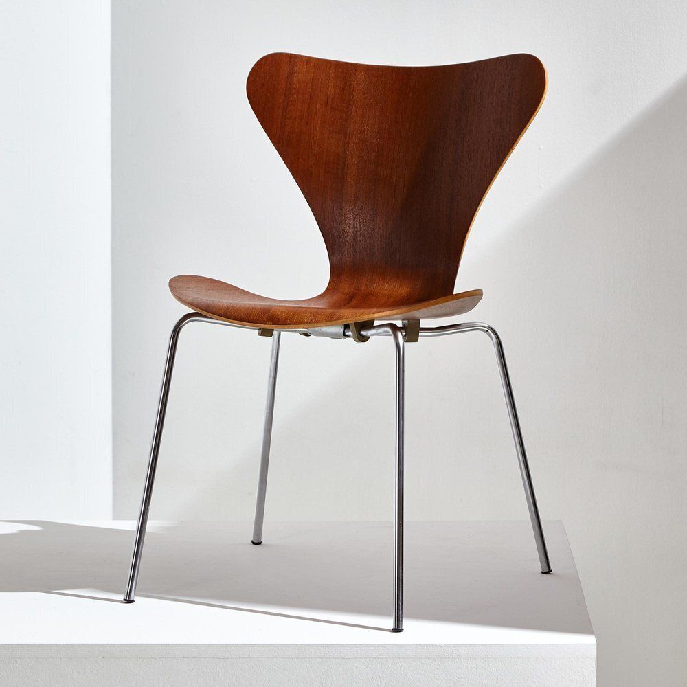 Teak Model 3107 Chair By Arne Jacobsen For Fritz Hansen, 1960s photo furniture