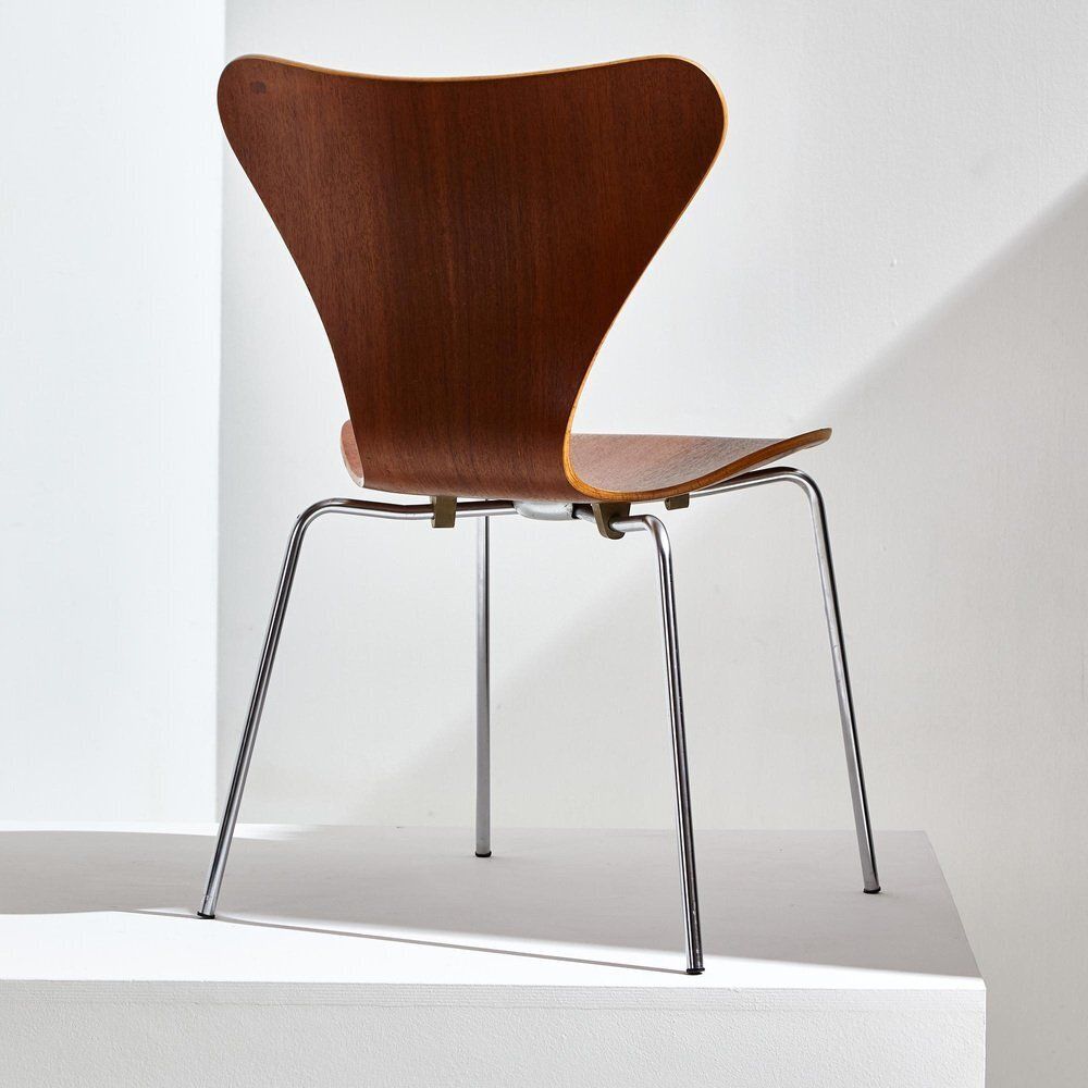 Teak Model 3107 Chair By Arne Jacobsen For Fritz Hansen, 1960s photo for sale