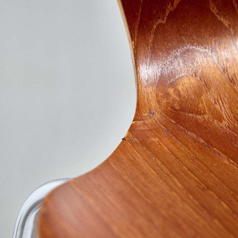 photo for sale Teak Model 3107 Chair By Arne Jacobsen For Fritz Hansen, 1960s