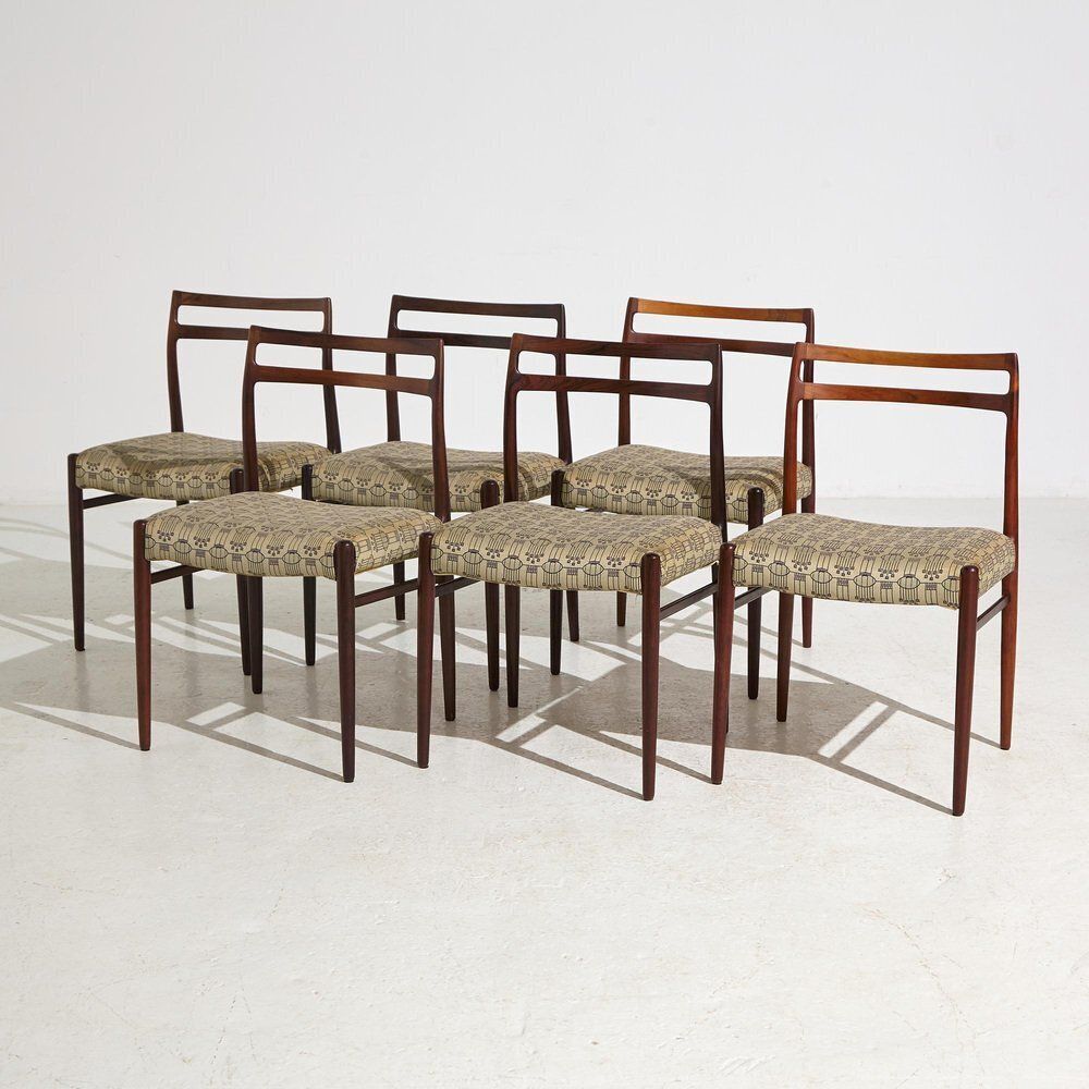 Rosewood Anne Dining Chair By Johannes Andersen For Uldum Møbelfabrik, 1960s, Set Of 6 photo furniture