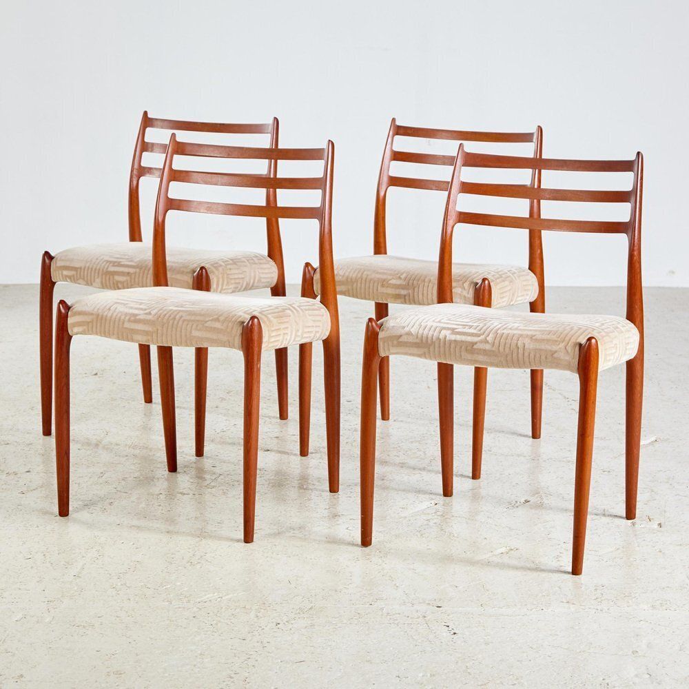 Teak Model 78 Dining Chair By Niels O. Møller For J.L. Møllers, 1960s, Set Of 4 photo furniture