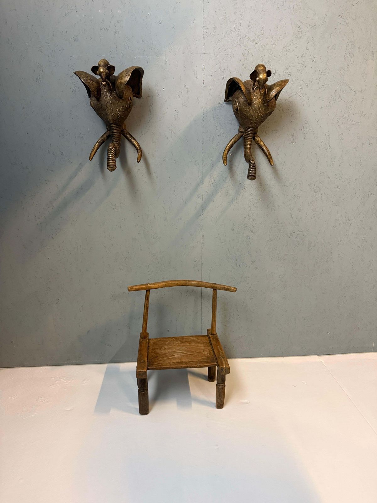 photo for sale Hand Carved African Baule Tribal Chair, Ivory Coast, Early 20th Century