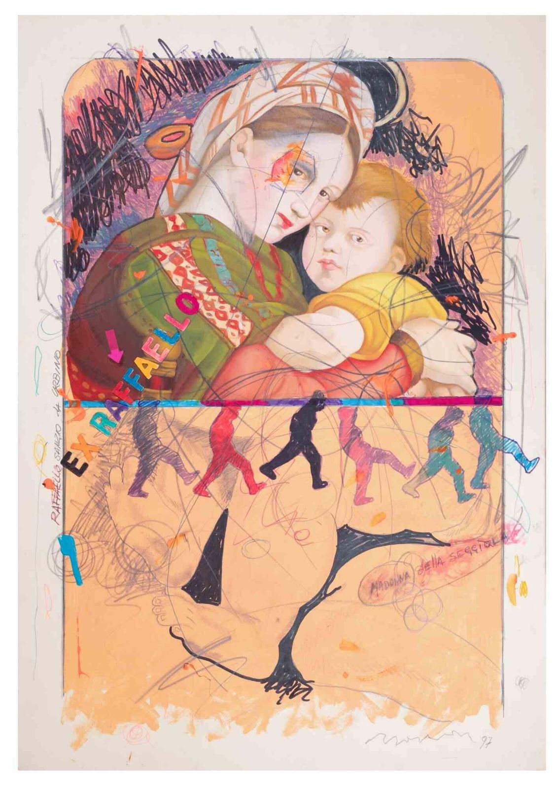 Enrico Manerathe "Madonna Della Seggiola"   Mixed Media By Enrico Manera   19971997