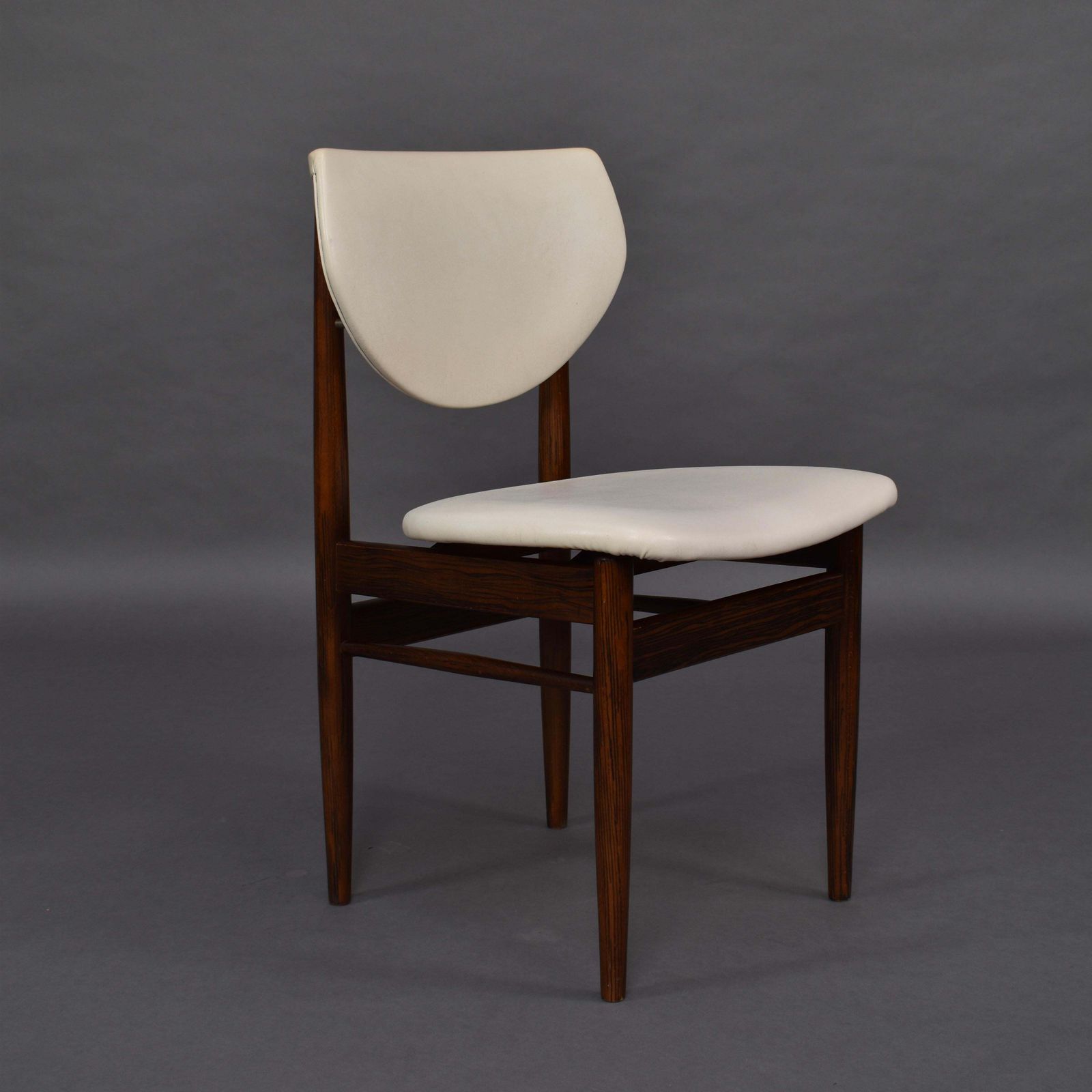 Set Of Four Scandinavian Wenge Dining Chairs, Faux Leather, 1960s photo Furniture