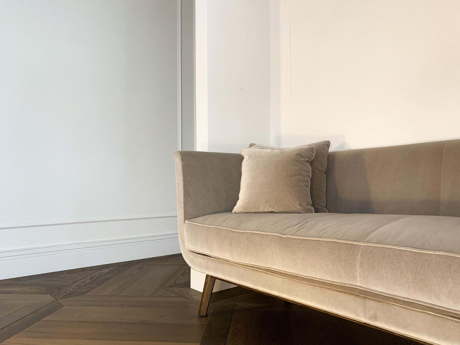 Mid Century Modern Style Velvet Sofa By Damien Langlois Meurinne photo furniture