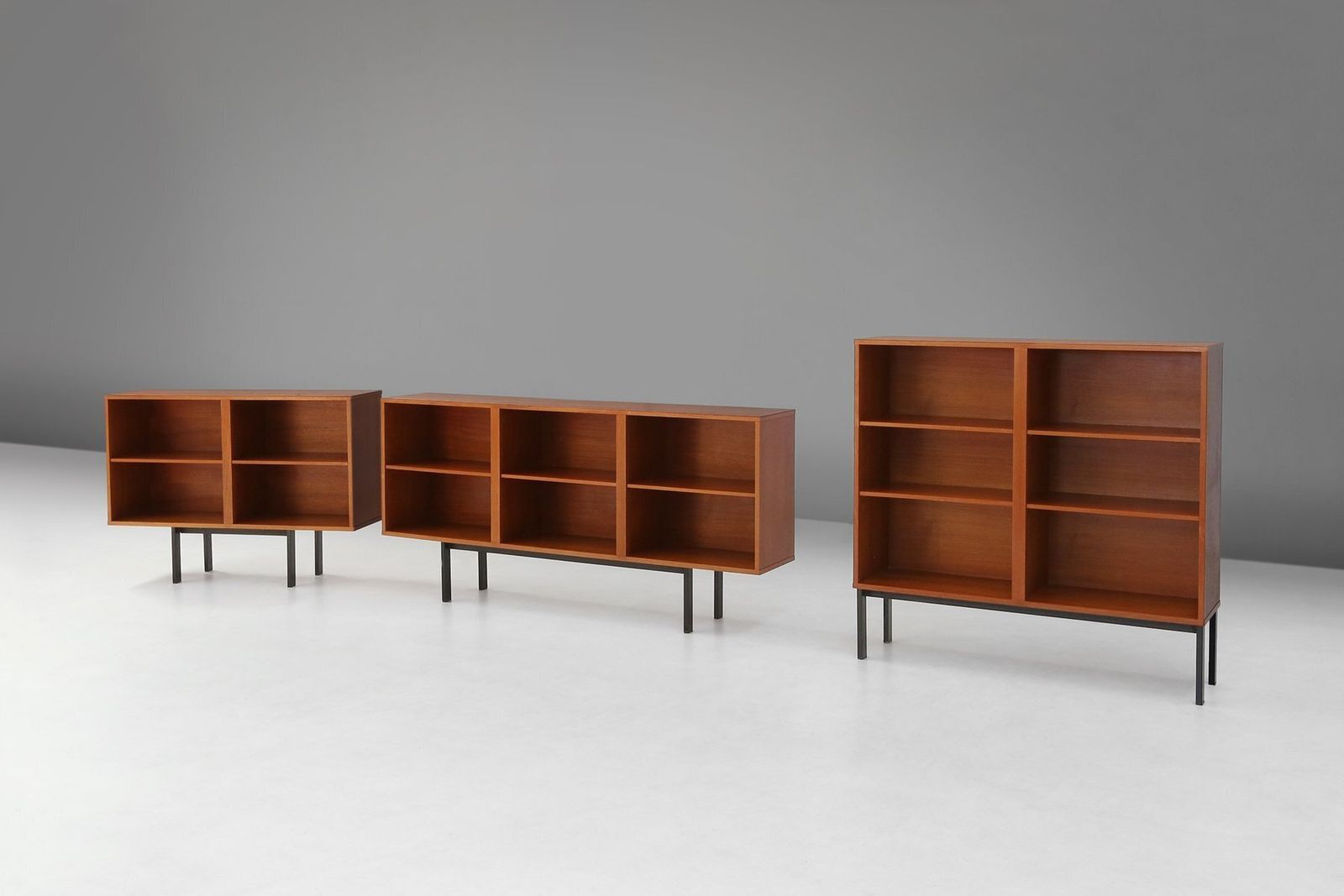 Mid‑Century Teak Cabinets, Belgium, 1960s, Set Of 3 photo Furniture