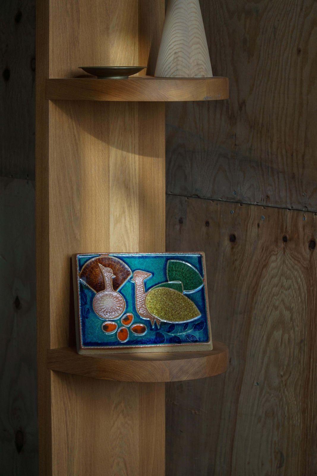 359.0 Mid 20th Century, Decorative Danish Ceramic Relief, Søholm, 1960s photo