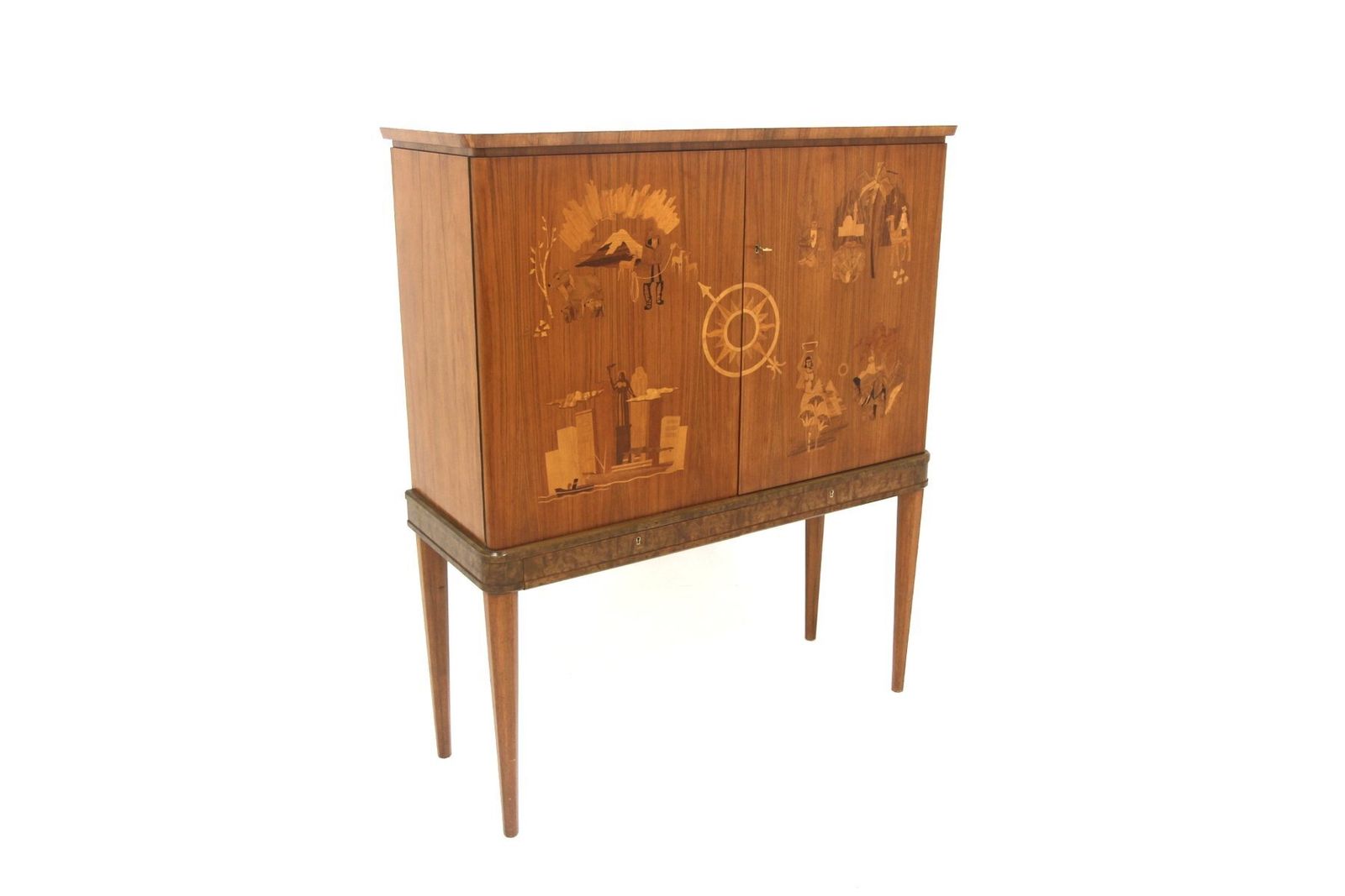 Swedish Modern Scandinavian Buffet In Walnut From Reiners, Mjölby, Sweden, 1930s photo vinterior