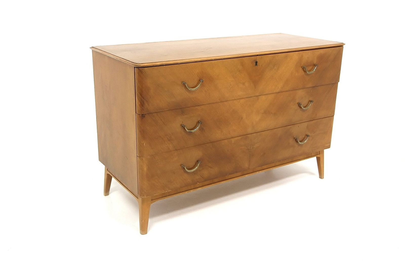Swedish Modern Scandinavian Walnut Chest Of Drawers, Sweden, 1940s photo furniture