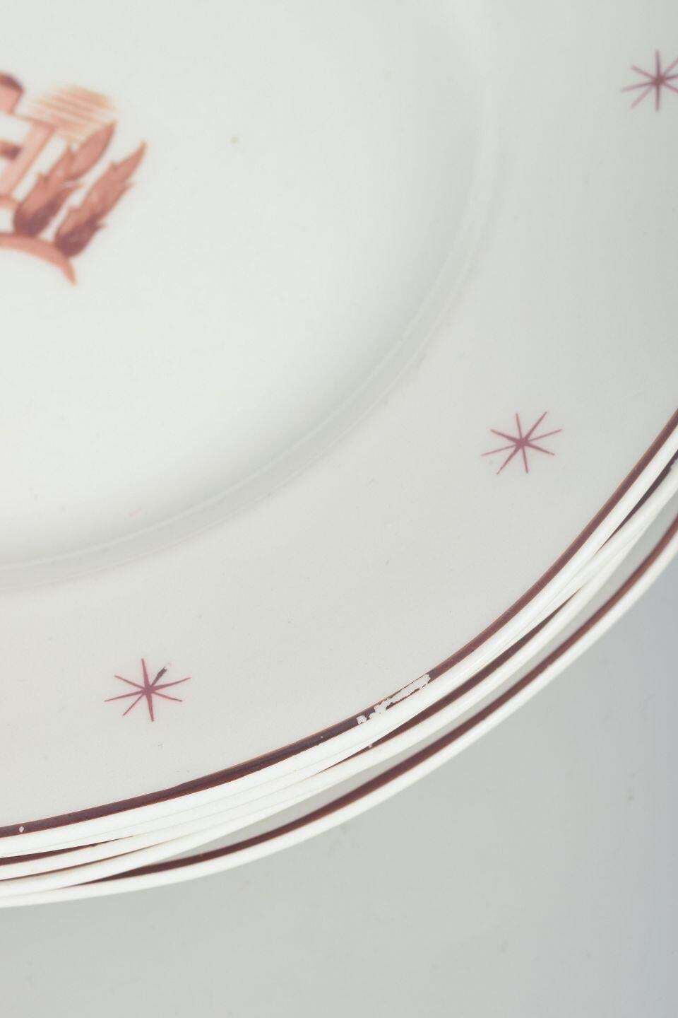 Arabia, Finland. Set Of 7 Soup Plates In Porcelain. Model Orient. 1930s/40s photo furniture