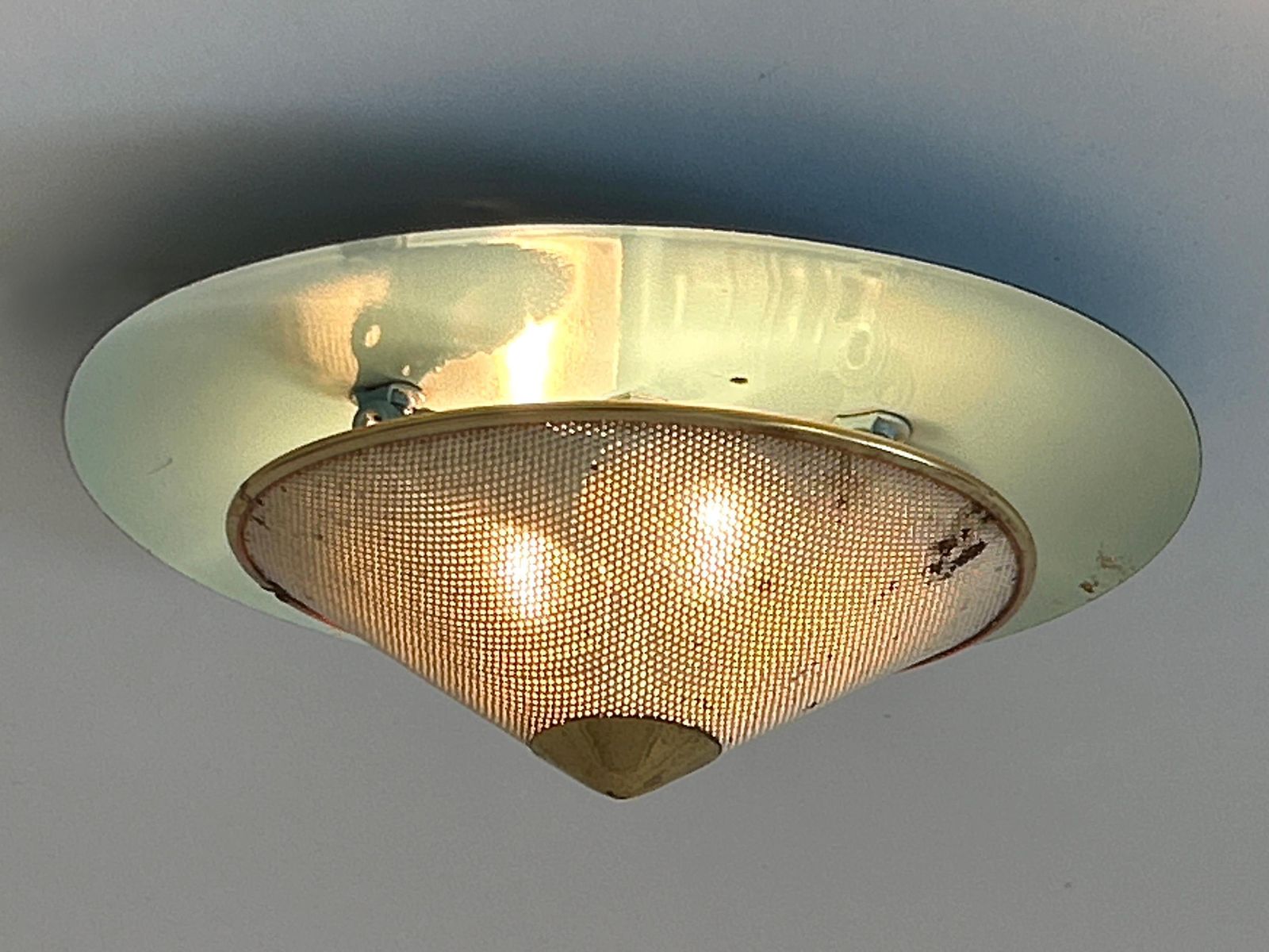 Extremely Rare Mid Century Modern Sconce Or Flush Mount Germany 1950s photo vintage