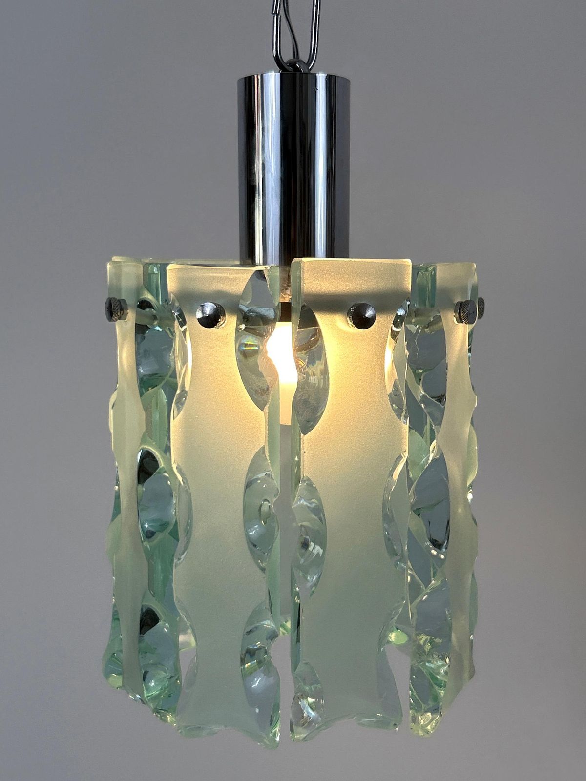 photo vinterior Set Of Two Elegant Mid Century Modern Pendant Lamps By Zero Quattro Italy 1970s