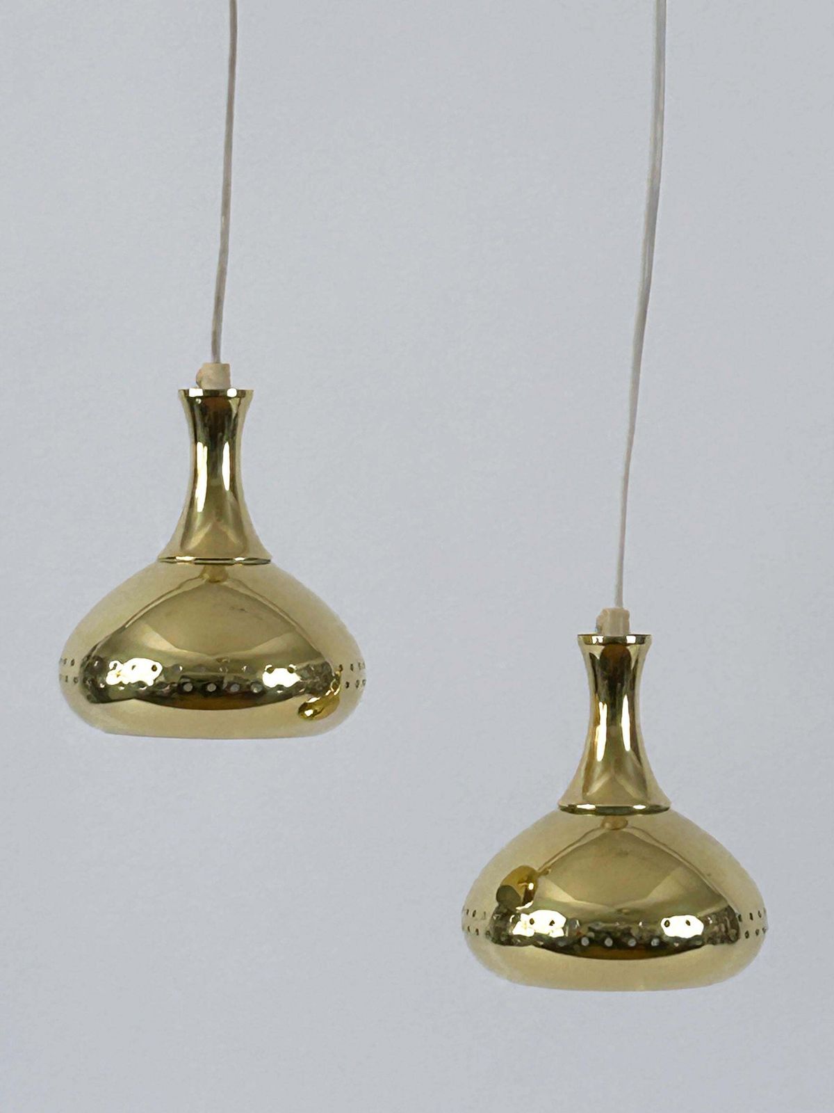 photo for sale Set Of Two Elegant Pendant Lamps By Hans Agne Jakobsson For Ab Markaryd Sweden