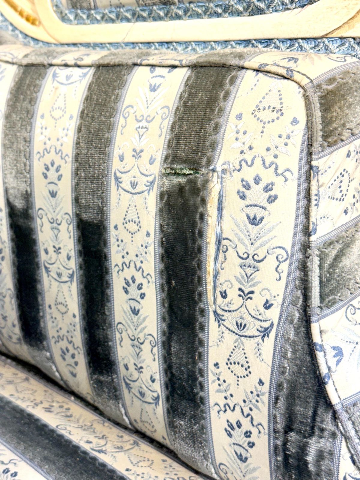 photo buy Early 20th Century French Louis XVI Style Painted And Gilded Two Seat Sofa