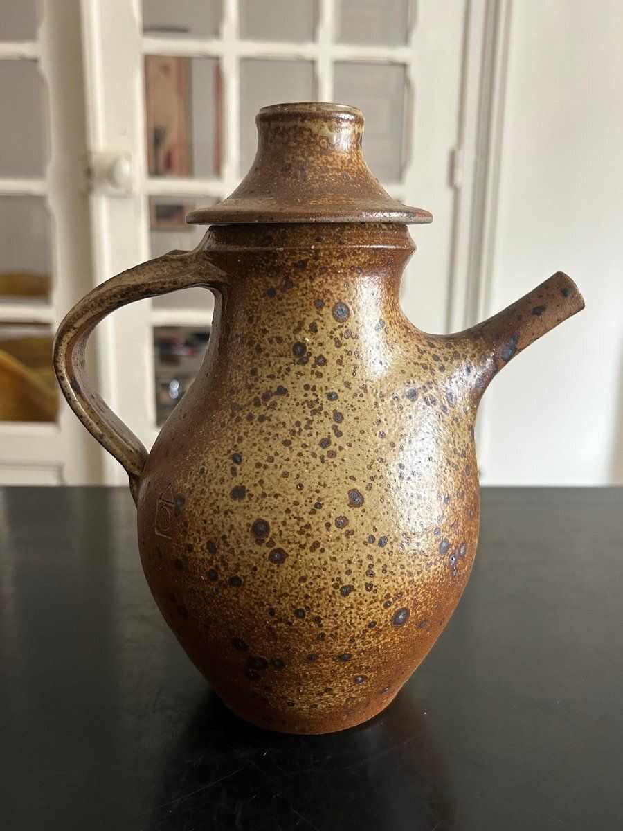 Stoneware Service By Atelier Charles Gaudry, 1970s, Set Of 6 photo vintage