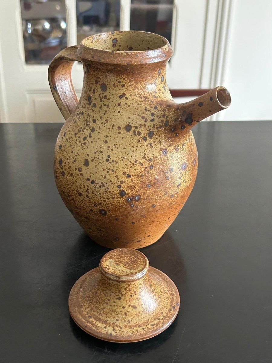 photo vinterior Stoneware Service By Atelier Charles Gaudry, 1970s, Set Of 6