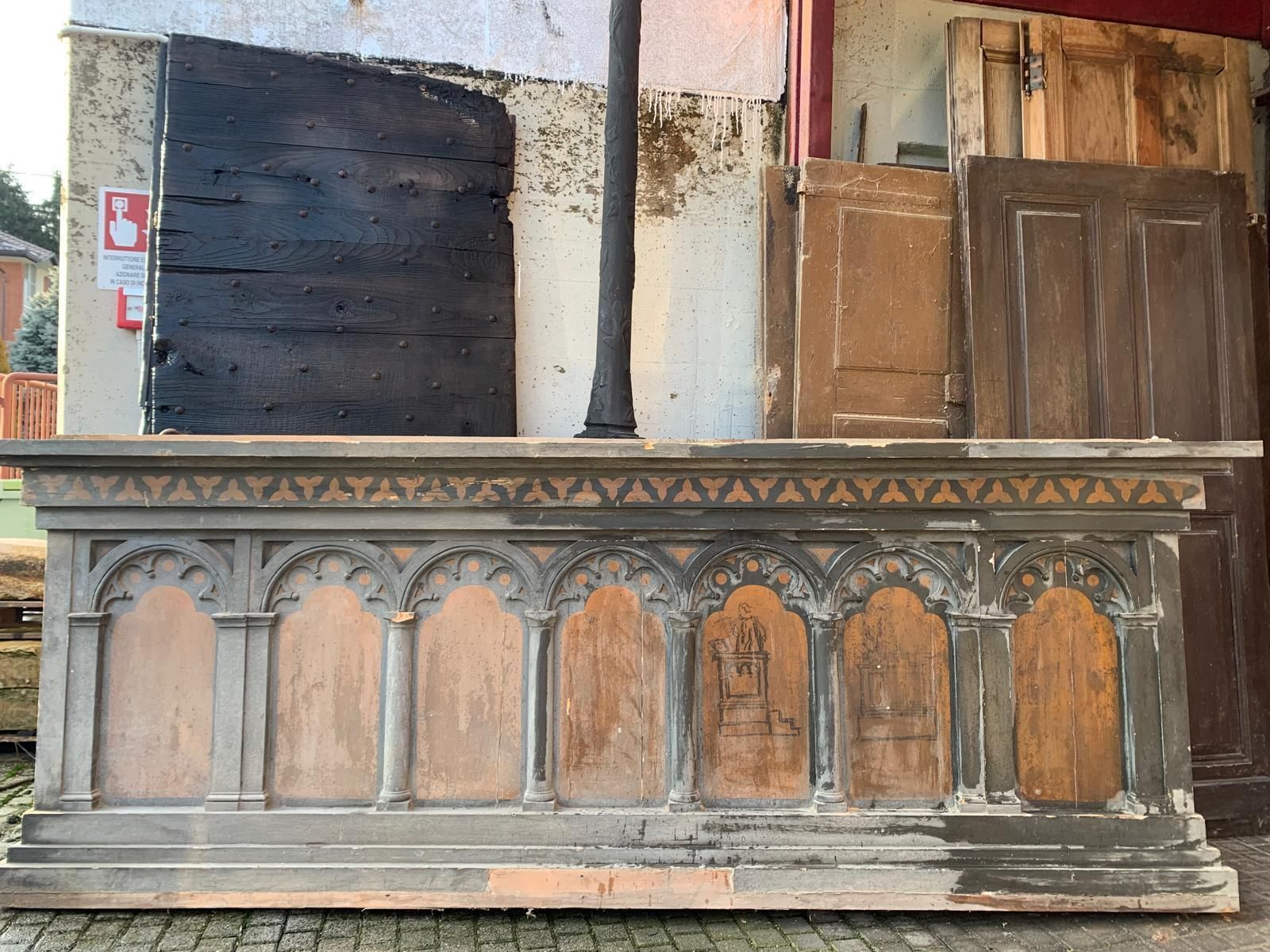 Lacquered Wood Paneling Paneling Composed Of Three Parts, Italy photo furniture
