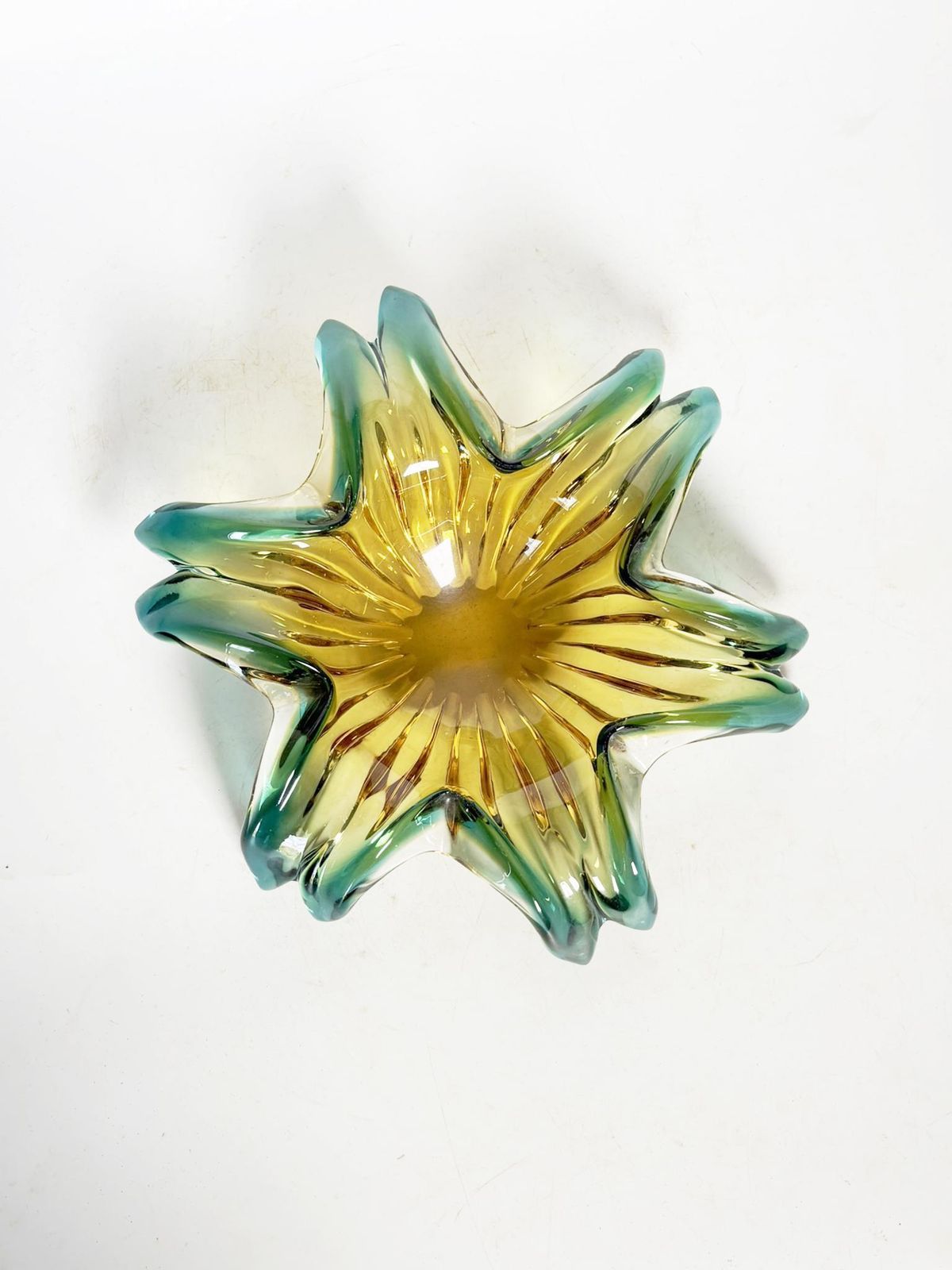Large Green Italian Art Glass Ashtray, 1960 photo Home Decor