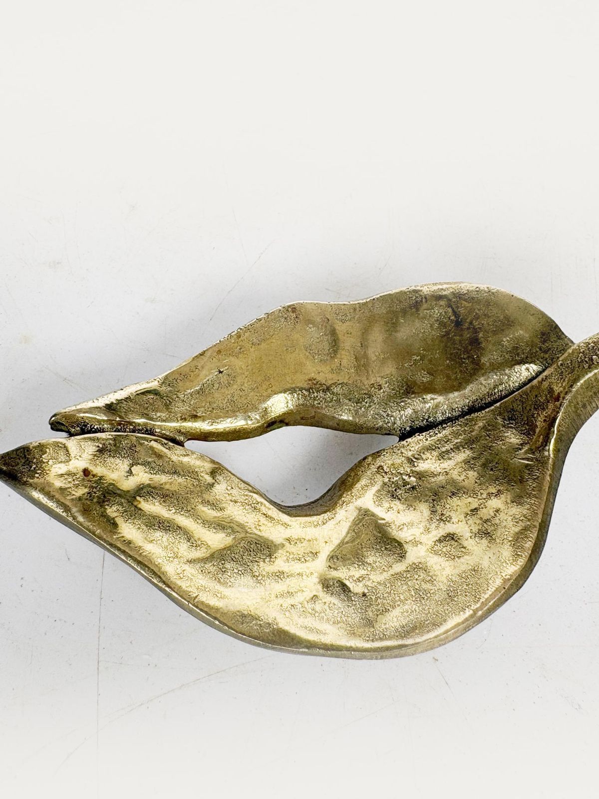 Brass Paperweight In The Shape Of A Leaf, France, 1970 photo vinterior