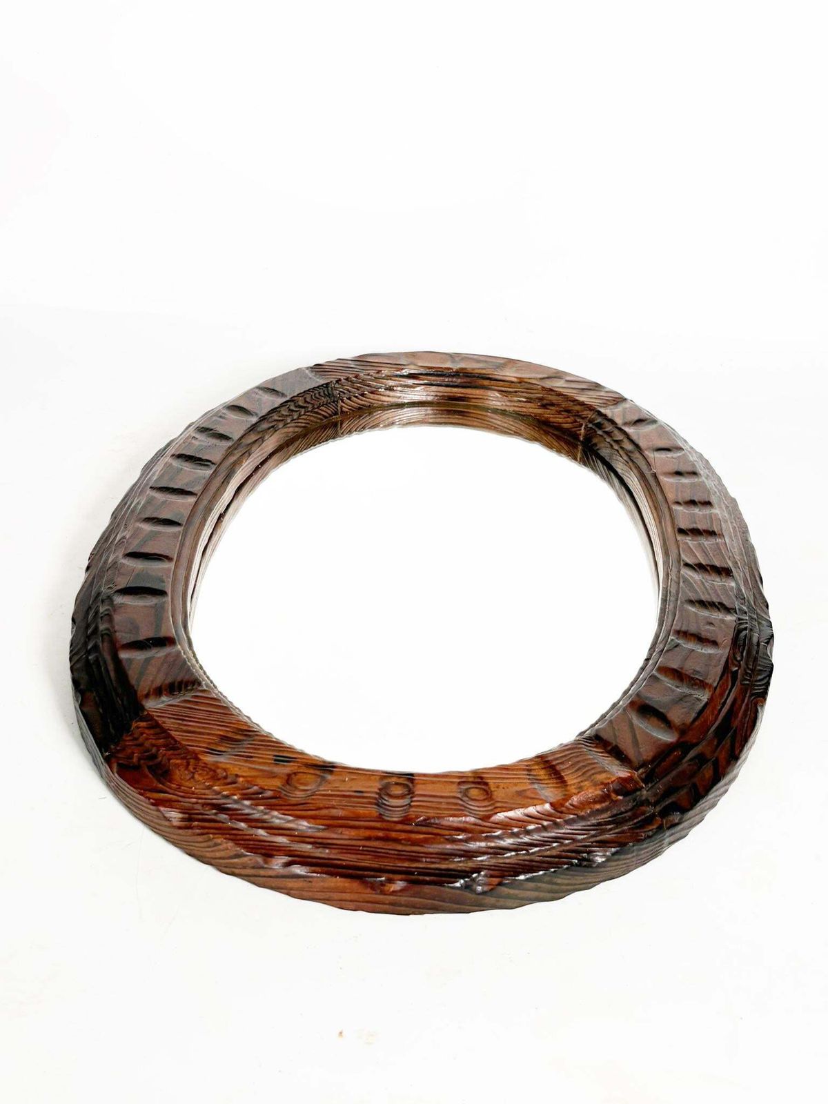 Wooden Chalet Mirror, Dark Brown, France, 1960 photo 476.0
