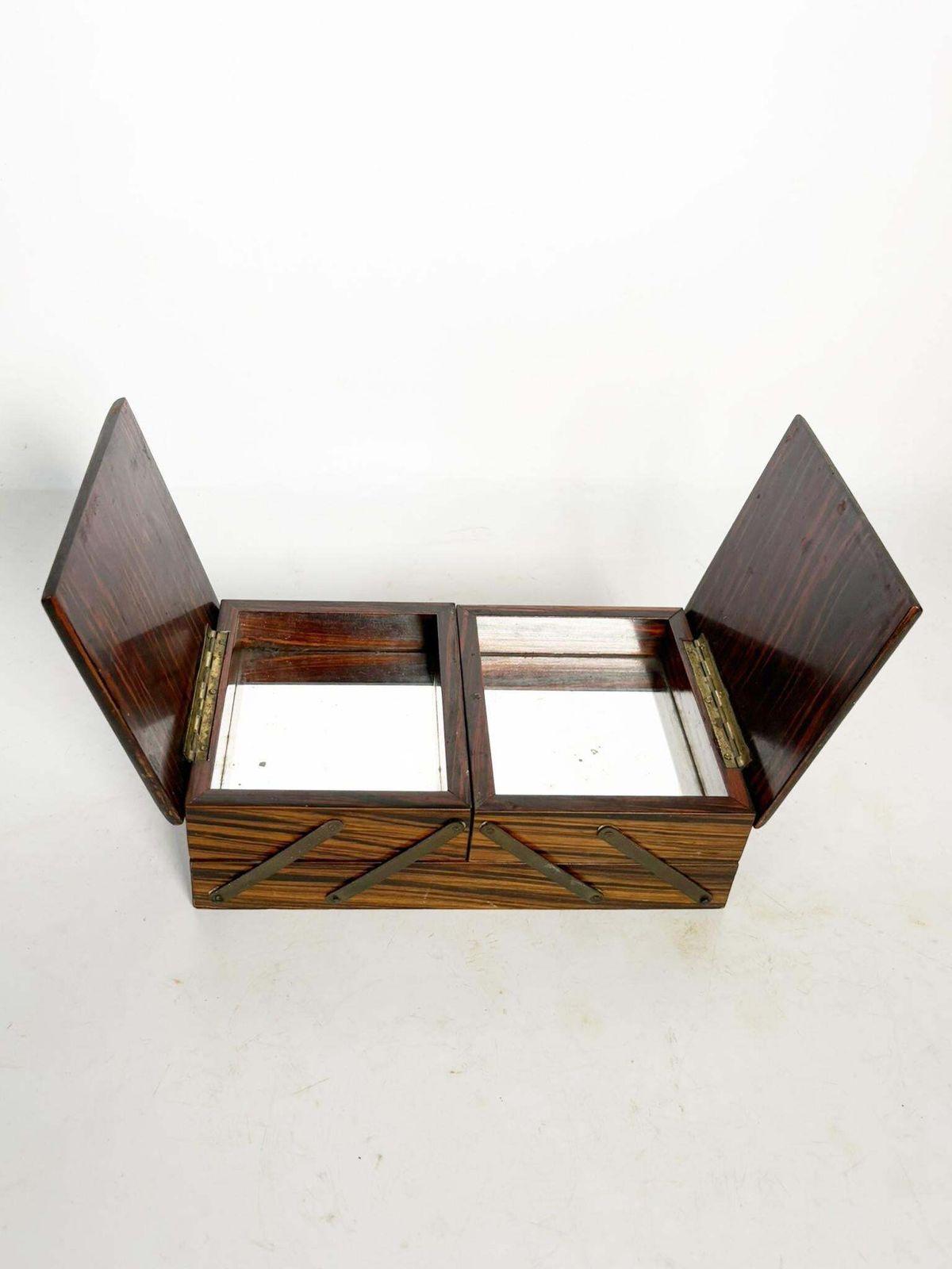 Wooden Box And Mirror, France, 1950 photo vinterior