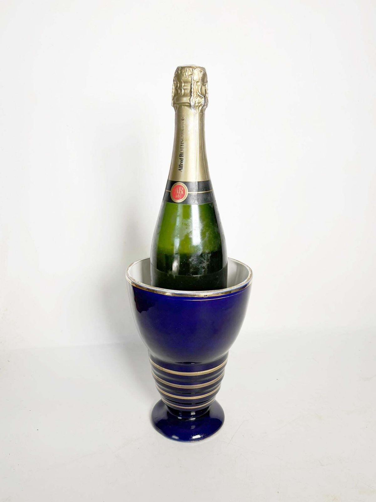 Pair Of Blue Vases, Ceramic, France, 1960 photo for sale