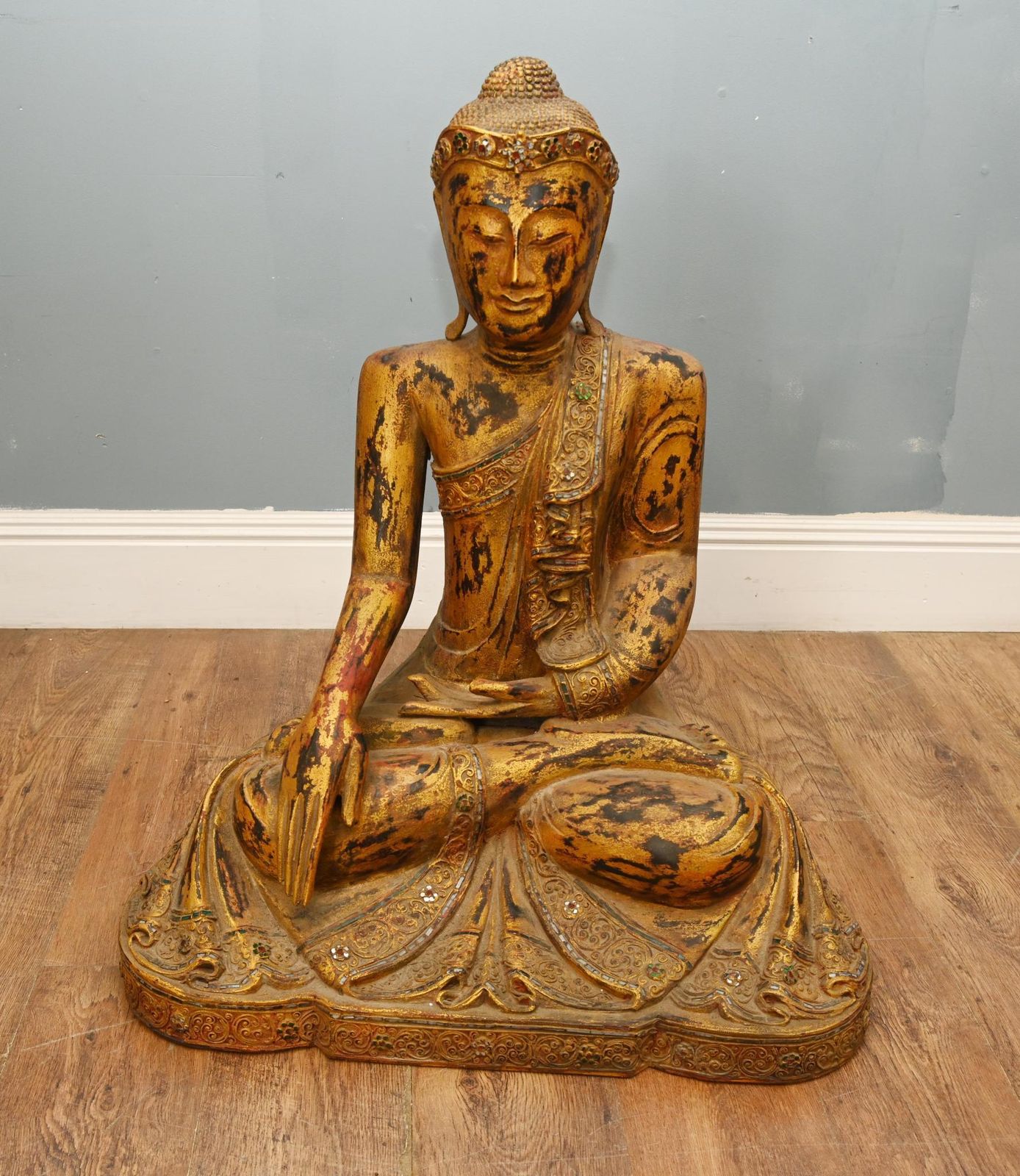 Nepalese Nepalease Statue Buddhism Meditation Pose Carving Nepal