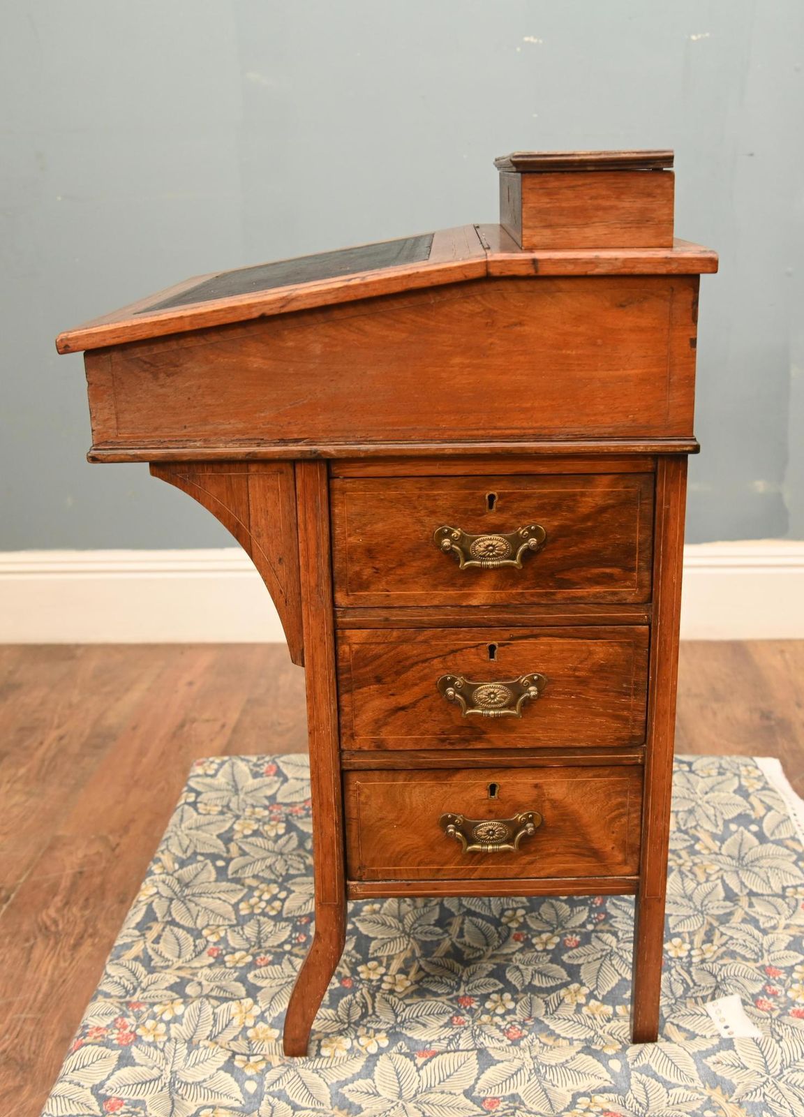 photo buy Sheraton Revival Davenport Antique Desk Marquetry 1890