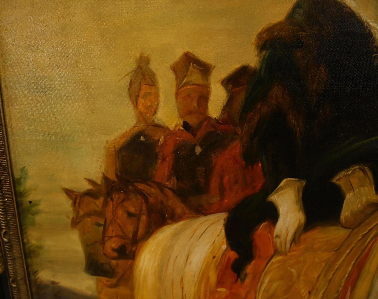 Oil Painting Queen Victorian Horse Back Windsor Castle Park After Edwin Landseer photo vintage