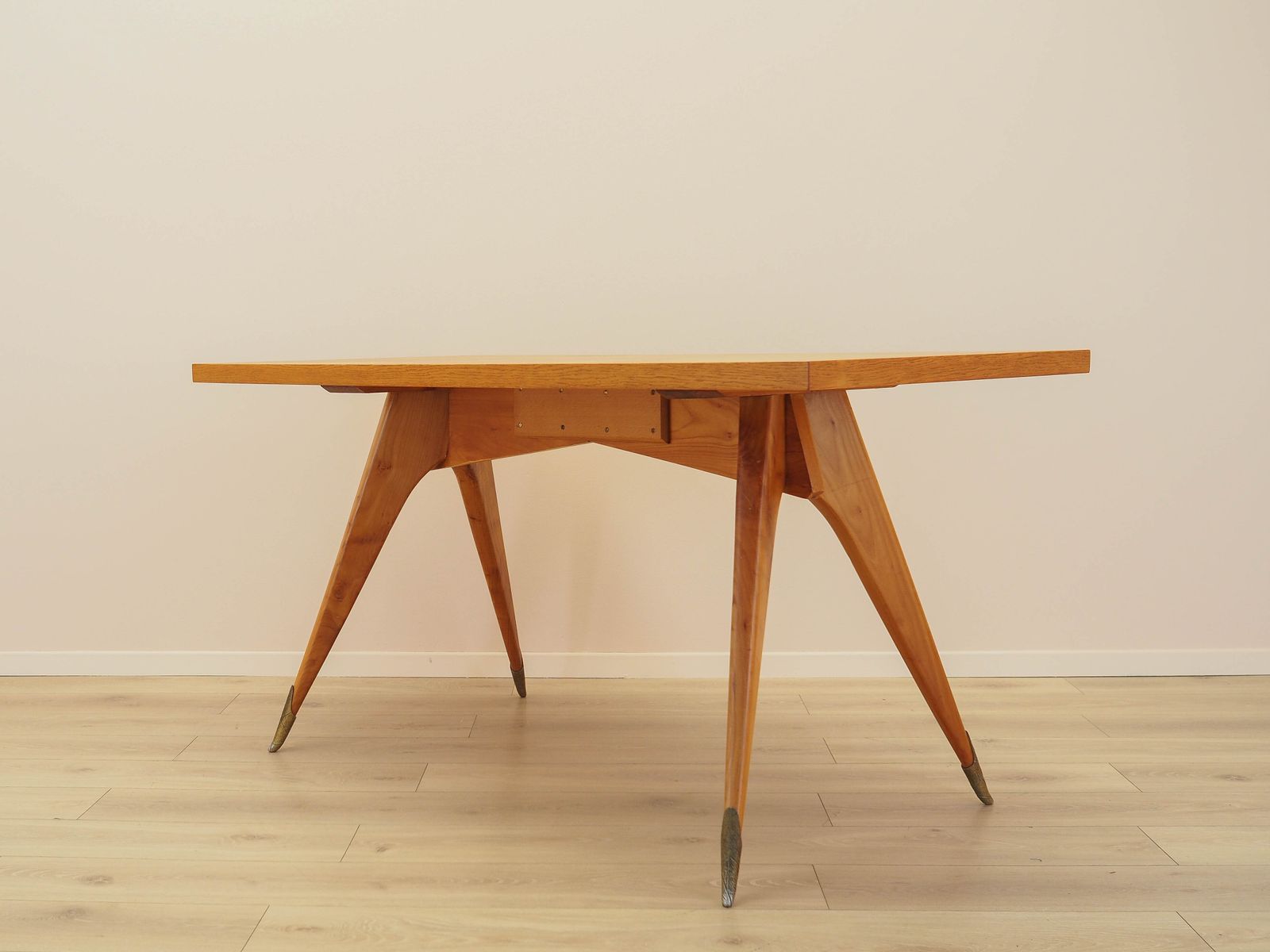 Oak Desk, Italian Design, 1970s, Manufactured In Italy photo buy