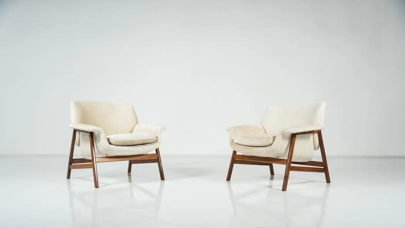Pair Of Armchairs “849 ” By Gianfranco Frattini For Cassina, 1960s