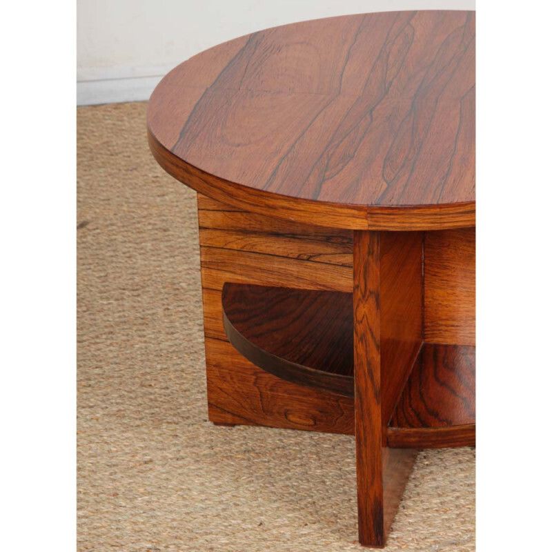 Round Coffee Table In Walnut And Rosewood, 20th Century photo furniture