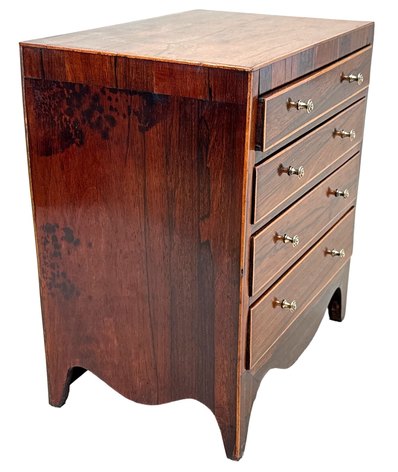 Georgian Rosewood Miniature Chest Of Drawers (England, Circa 1820) photo vinterior