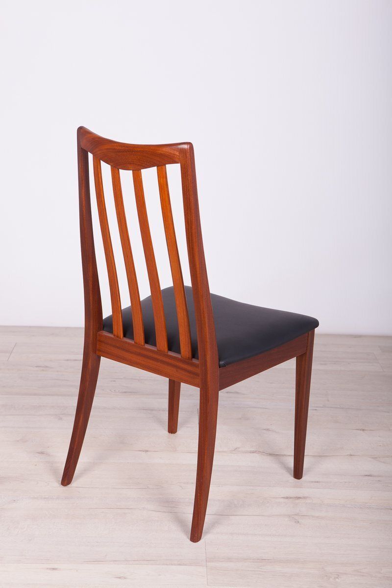 Vintage Teak & Leather Dining Chairs By Leslie Dandy For G Plan, 1960s, Set Of 4 photo vintage
