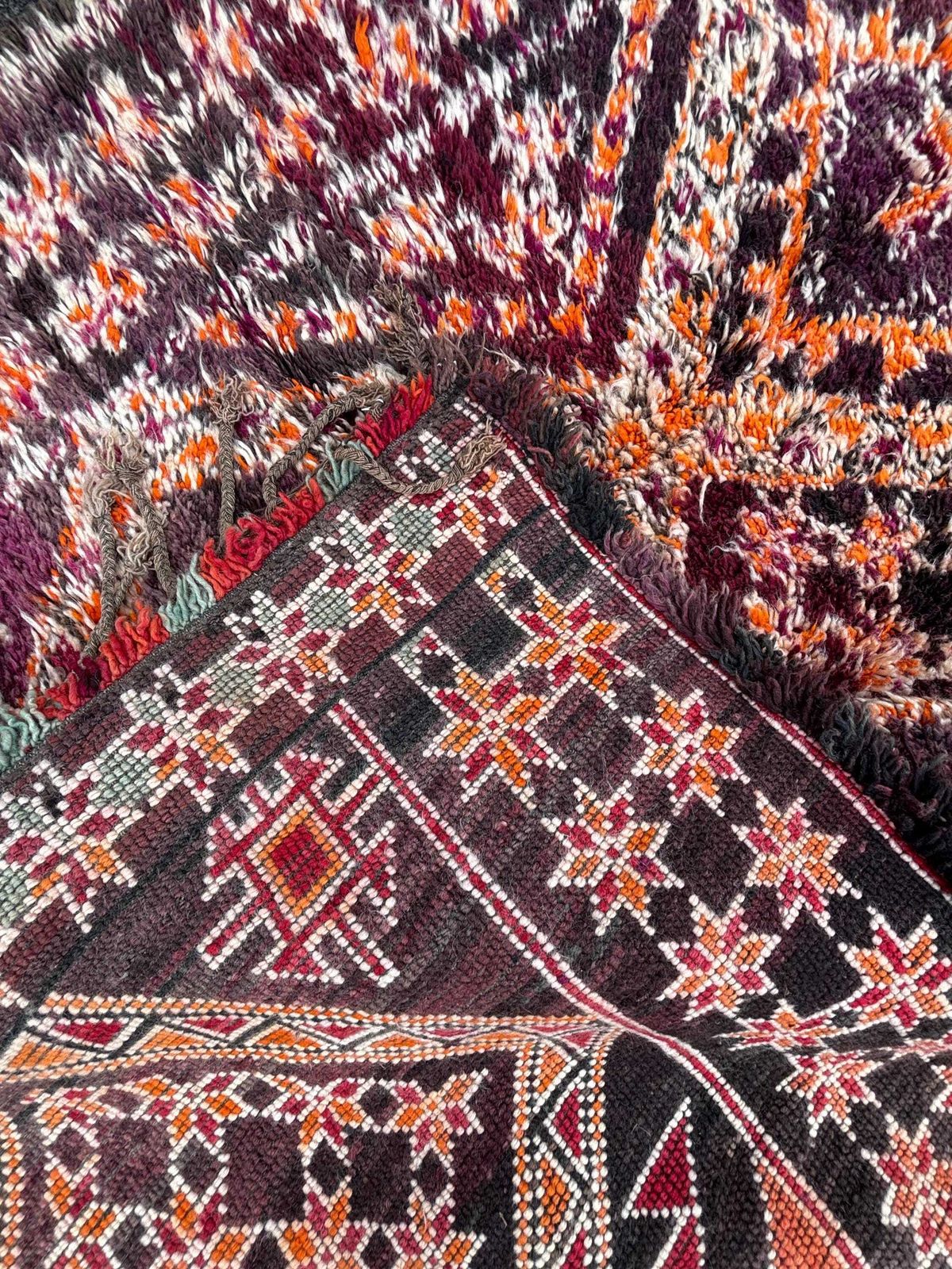 Mid Century Modern Beni M’guild Moroccan Rug 240x350 Cm – Handmade Berber Carpet – Authentic Atlas Rug photo for sale