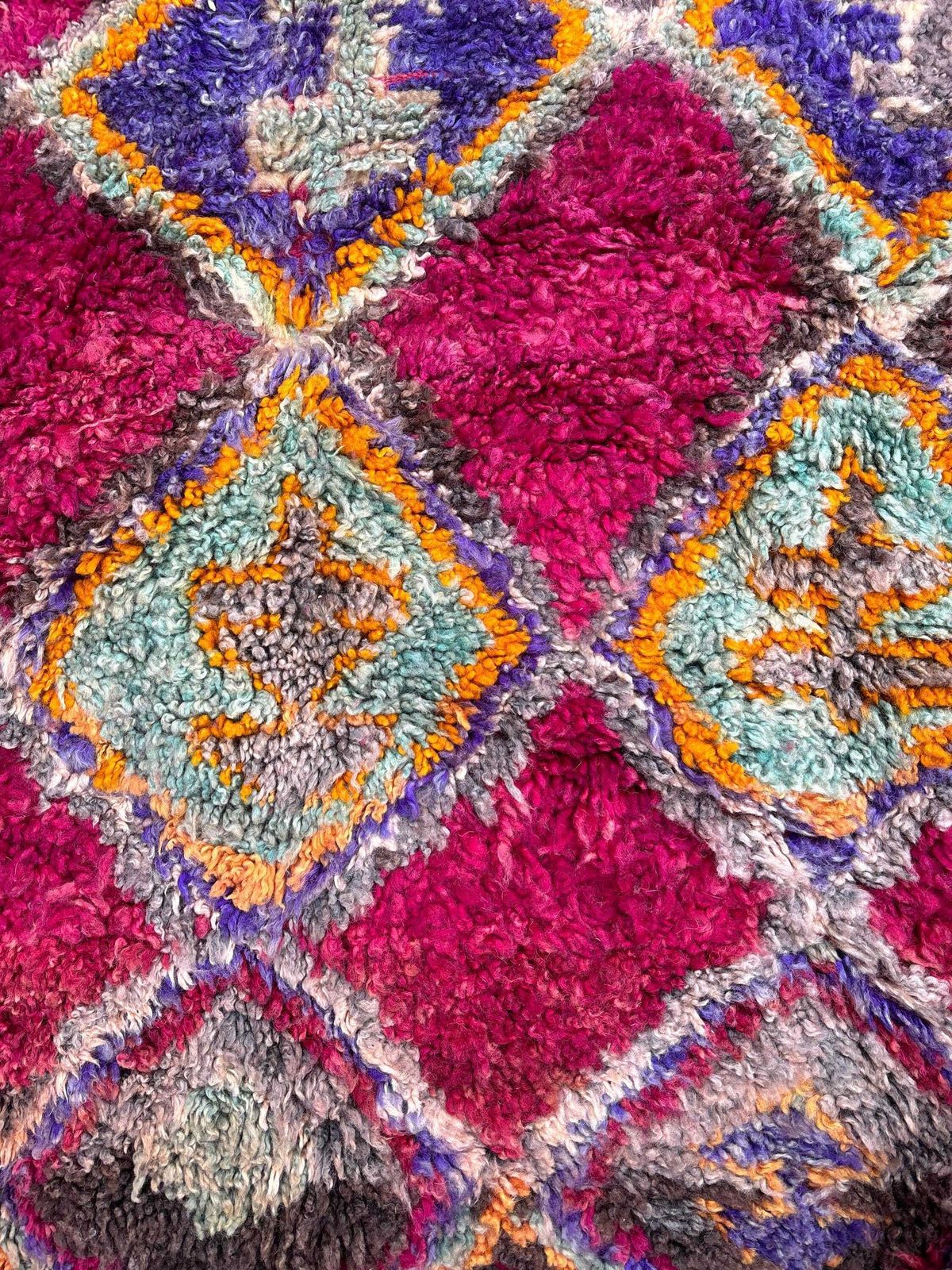 Authentic Vintage Moroccan Talsint Rug 200x350 Cm – Handmade Berber Wool Rug – Rare Tribal Area Rug – Authentic Moroccan Carpet photo 1624.0