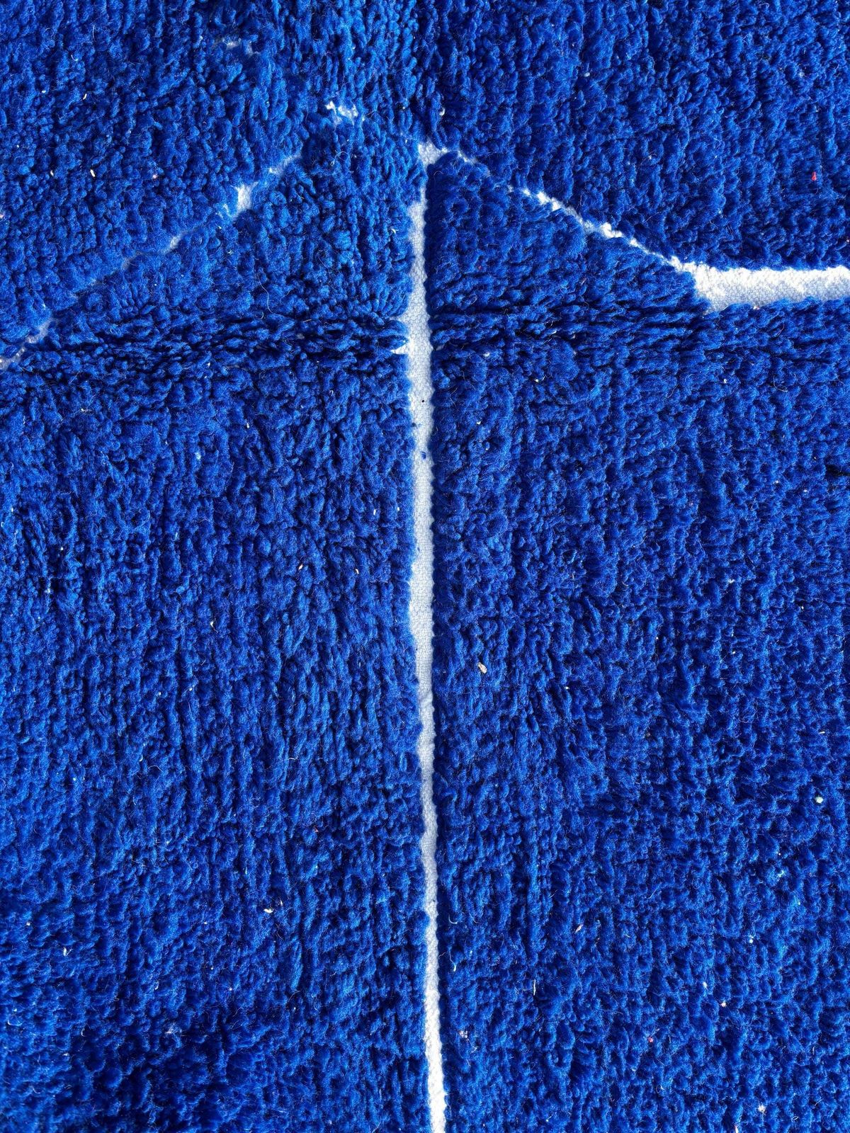 photo for sale Berber Blue Moroccan Mrirt Wool Rug 200x310 Cm– Handwoven Neutral Berber Carpet,Beni Ourain Carpet , Modern Minimalist Decor