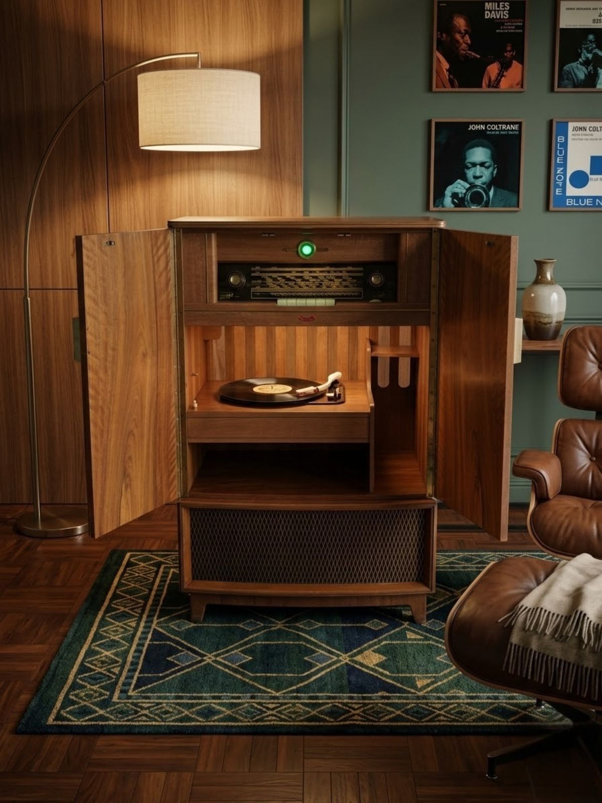 photo furniture Mobile Radio Fonografo Siemens "Type M 848" – Icona Design Anni '50
