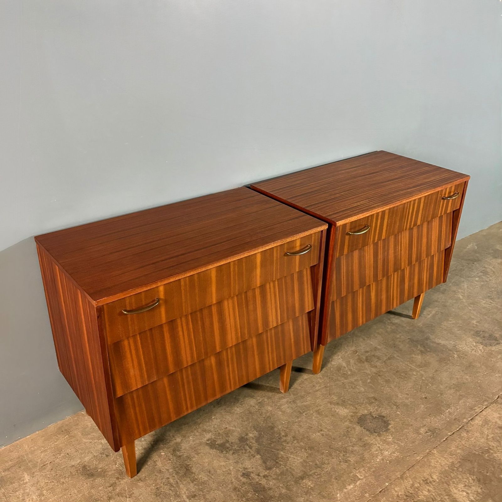 Teak Avalon Yatton Waterfall Chest Of Drawers Mid Century Retro Mcm photo for sale