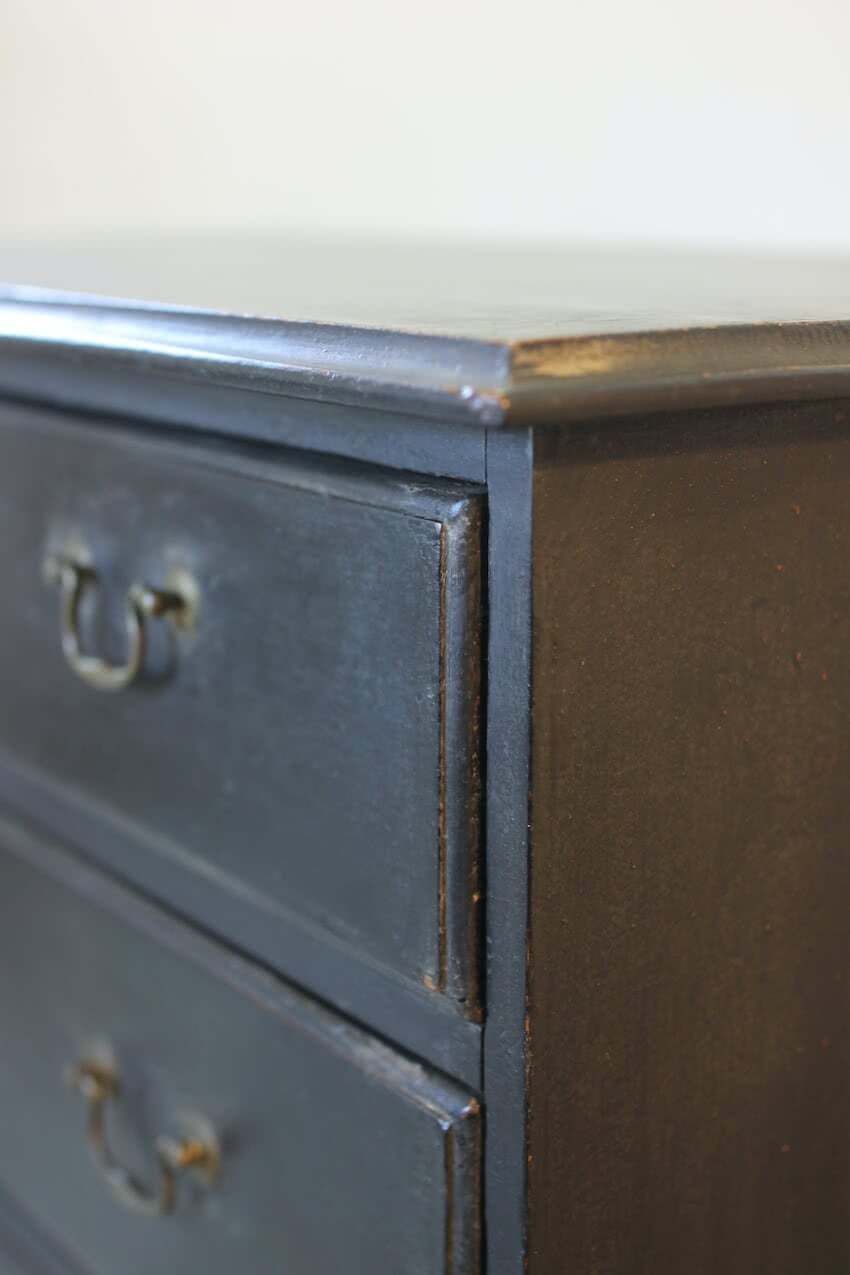 Georgian Black Tall Pine Chest Of Drawers photo for sale