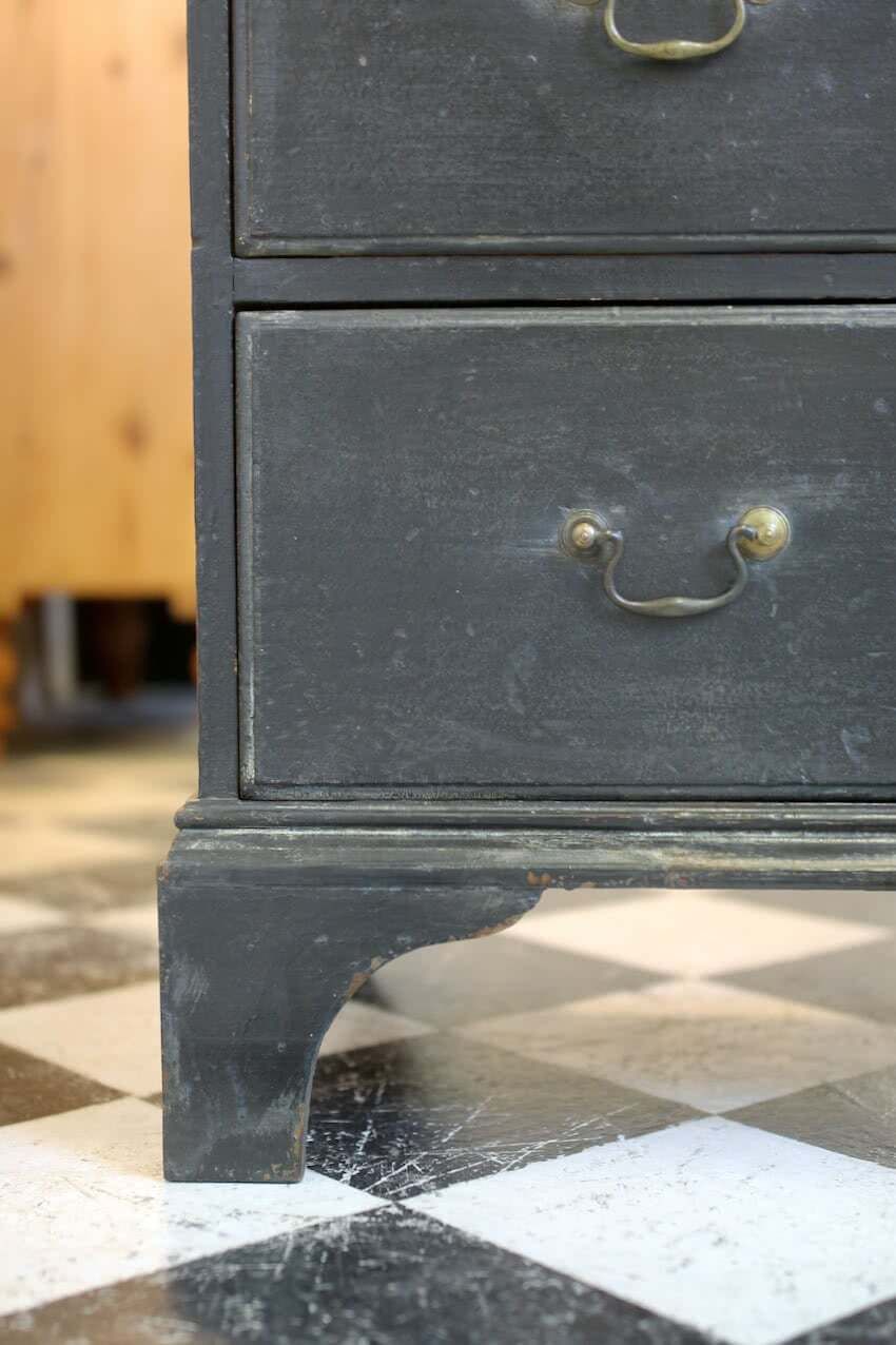 Georgian Black Tall Pine Chest Of Drawers photo buy