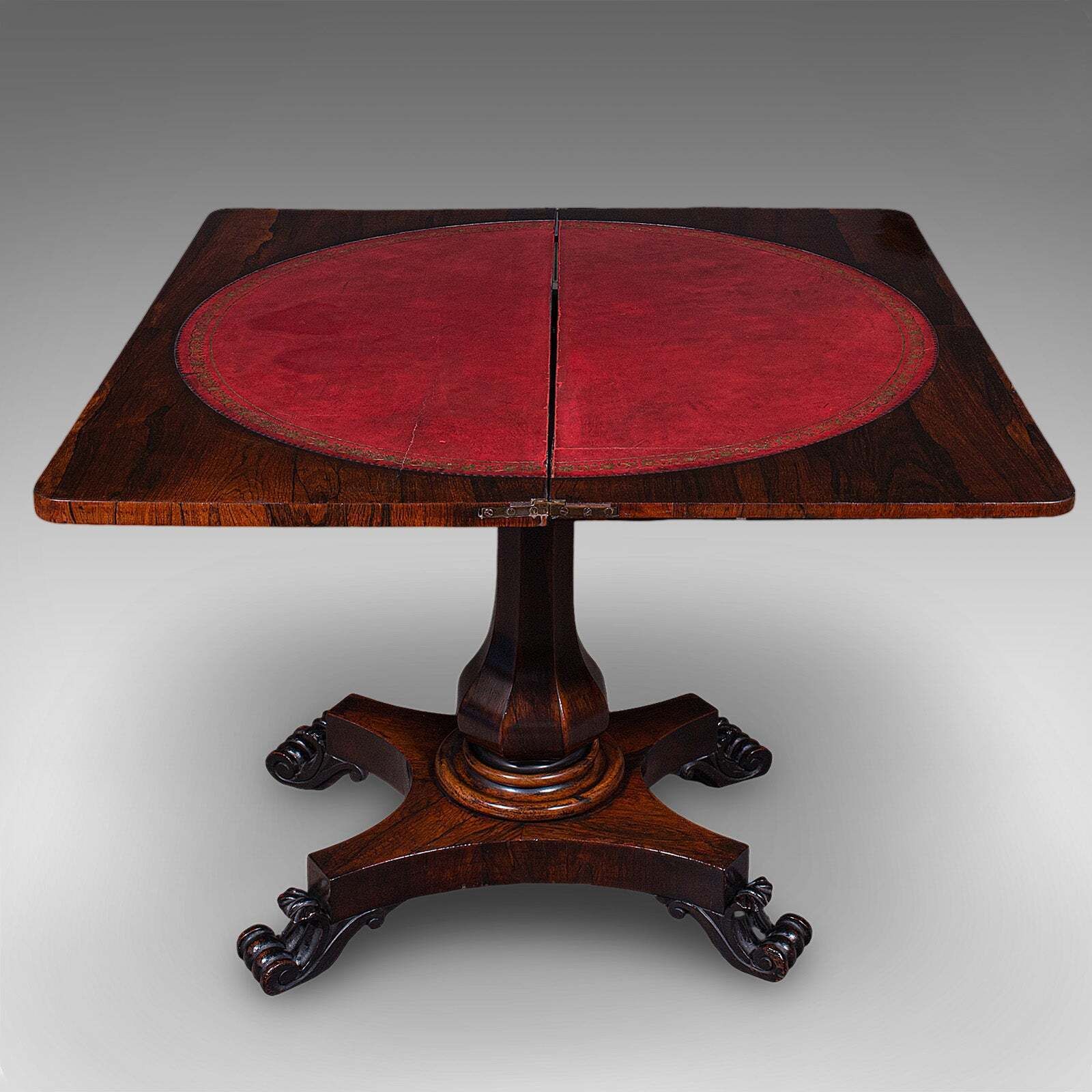 Antique Fold Over Card Table, English, Games, Console, Bridge, Early Victorian photo 3520.0