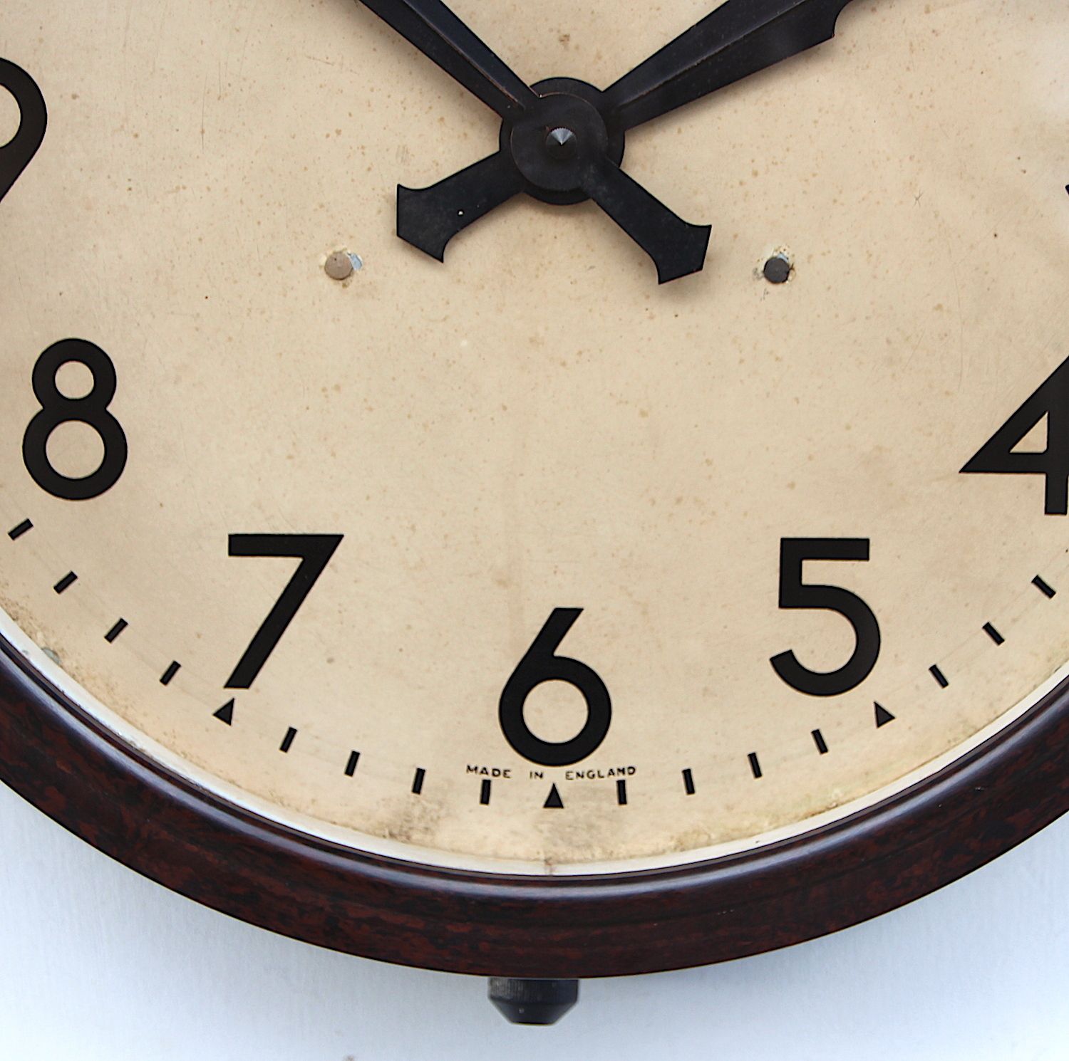 Home Decor 1950s British Bakelite Vintage School / Commercial Wall Clock. Fully Guaranteed. London Timepiece photo