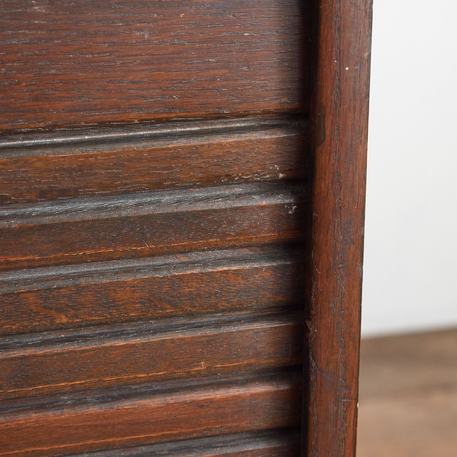 Antique French Single Oak Tambour Filing Cabinet photo vintage
